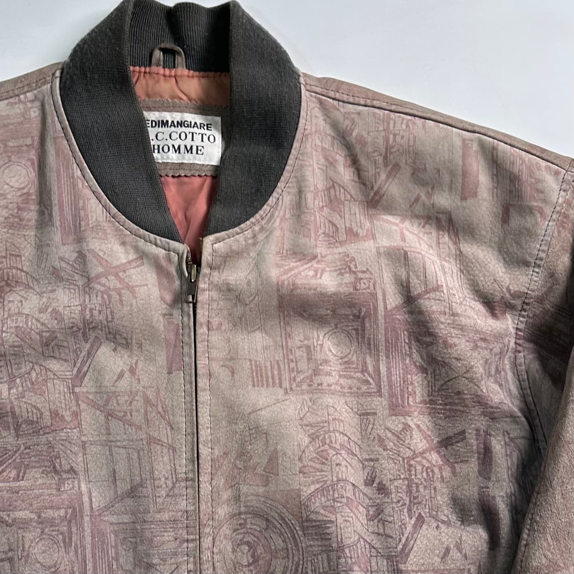 VTG 그래픽 레더 블루종 자켓 상품이미지3