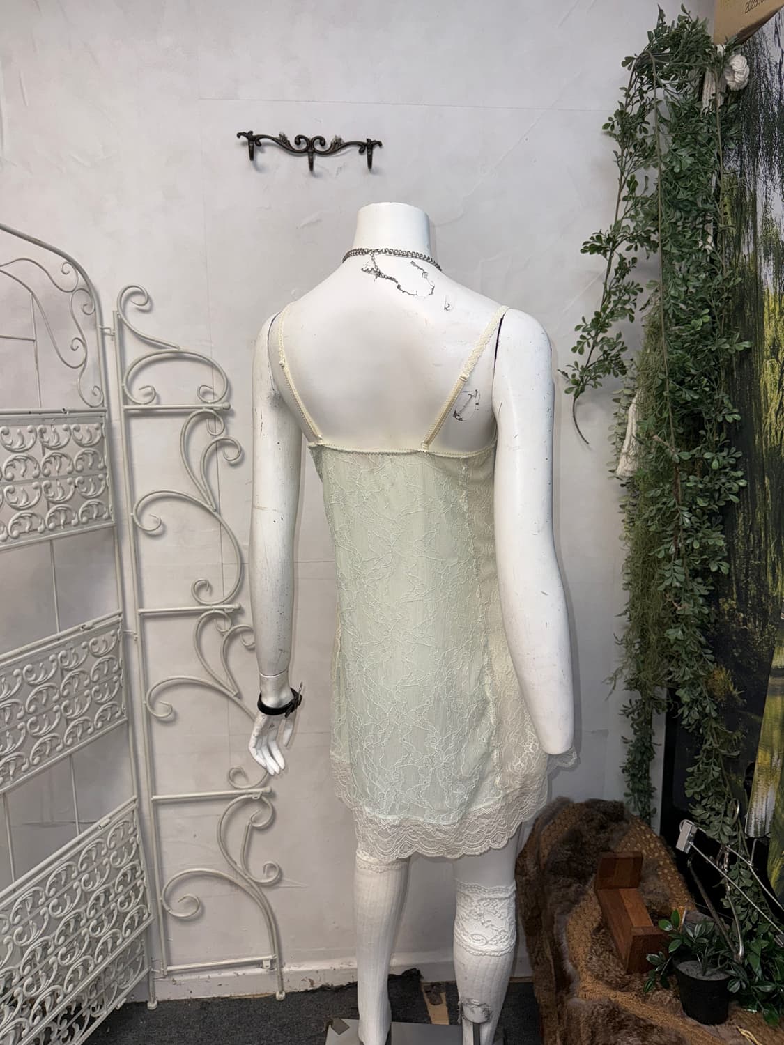 Eblin mint fairy floral lace slip ops 상품이미지2