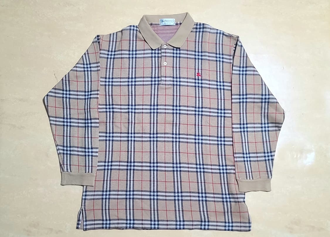 Burberrys 90's 노바체크 카라티 (대장급) 상품이미지7
