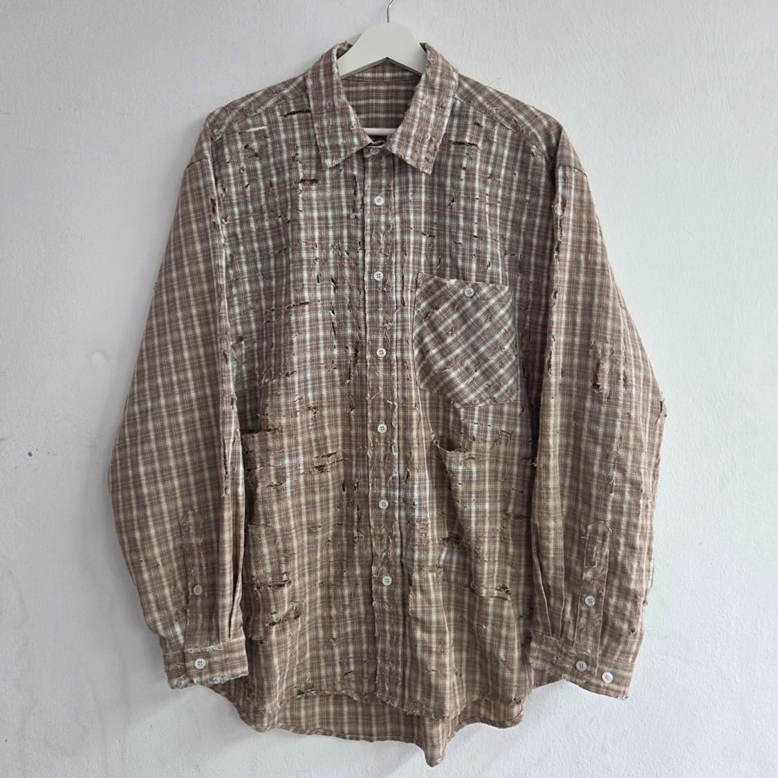 빈티지페이딩체크셔츠 상품이미지1