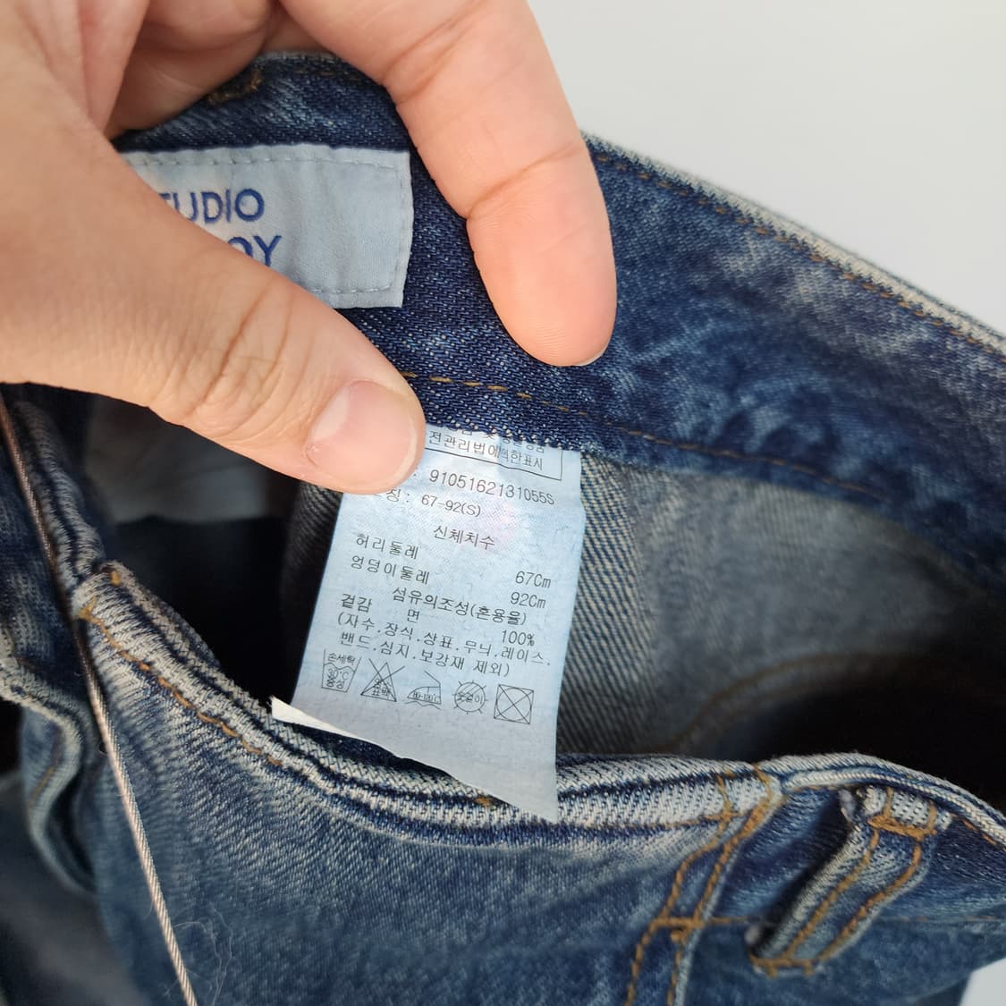 스튜디오 톰보이 데님 반바지 청반바지 컷오프 스타일 상품이미지6