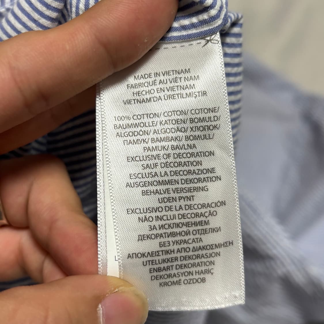 XL 폴로랄프로렌 클래식핏 스트라이프 시어서커 셔츠 상품이미지5