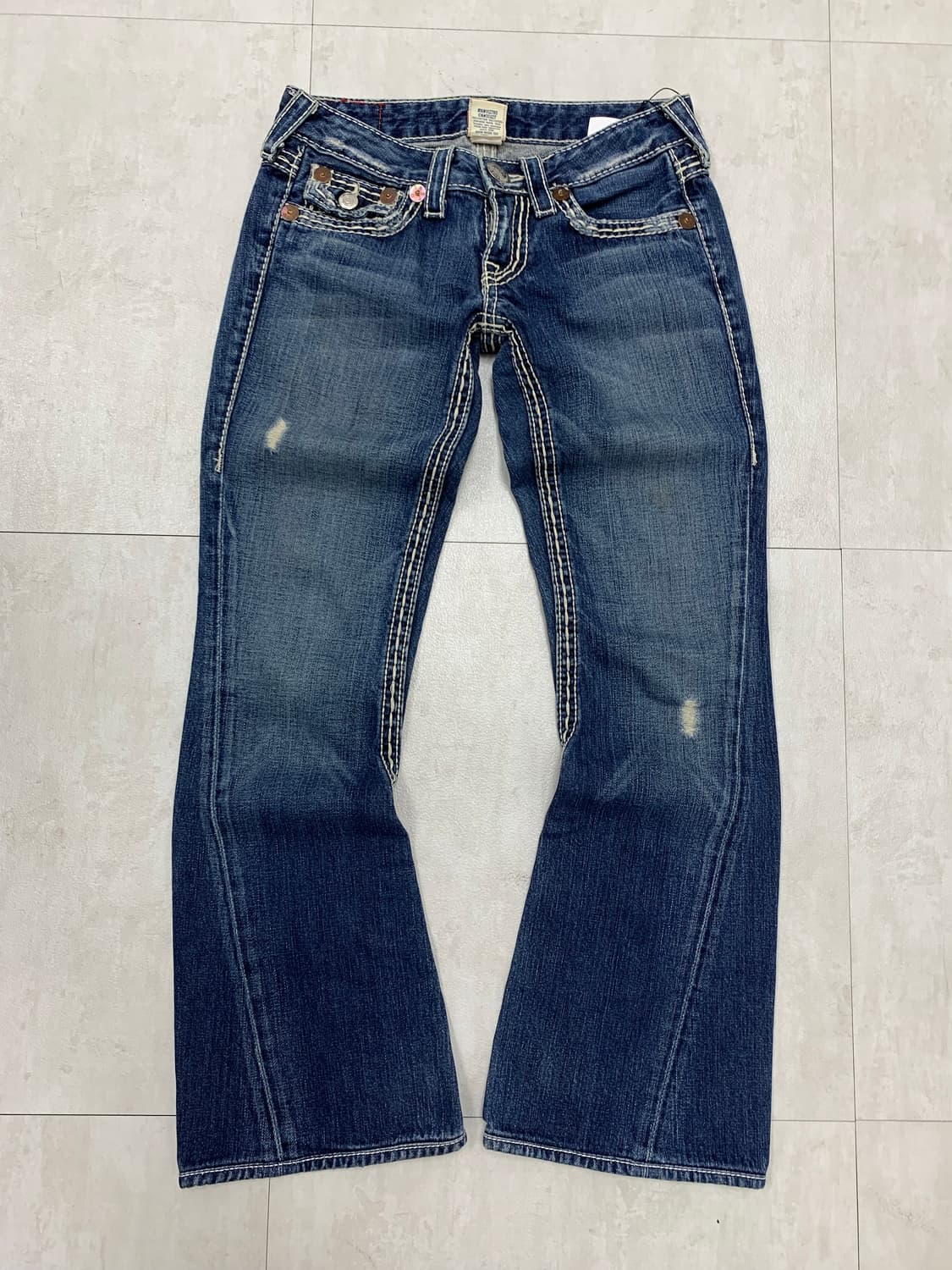 트루릴리전 스티치 디테일 부츠컷 데님 팬츠 #654 상품이미지1