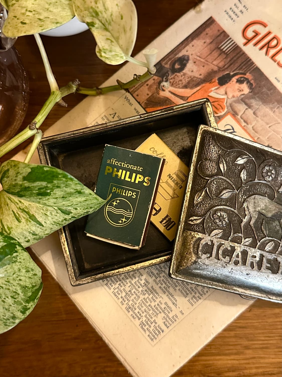 일본 빈티지 실버 시가렛 케이스 소품함  상품이미지7