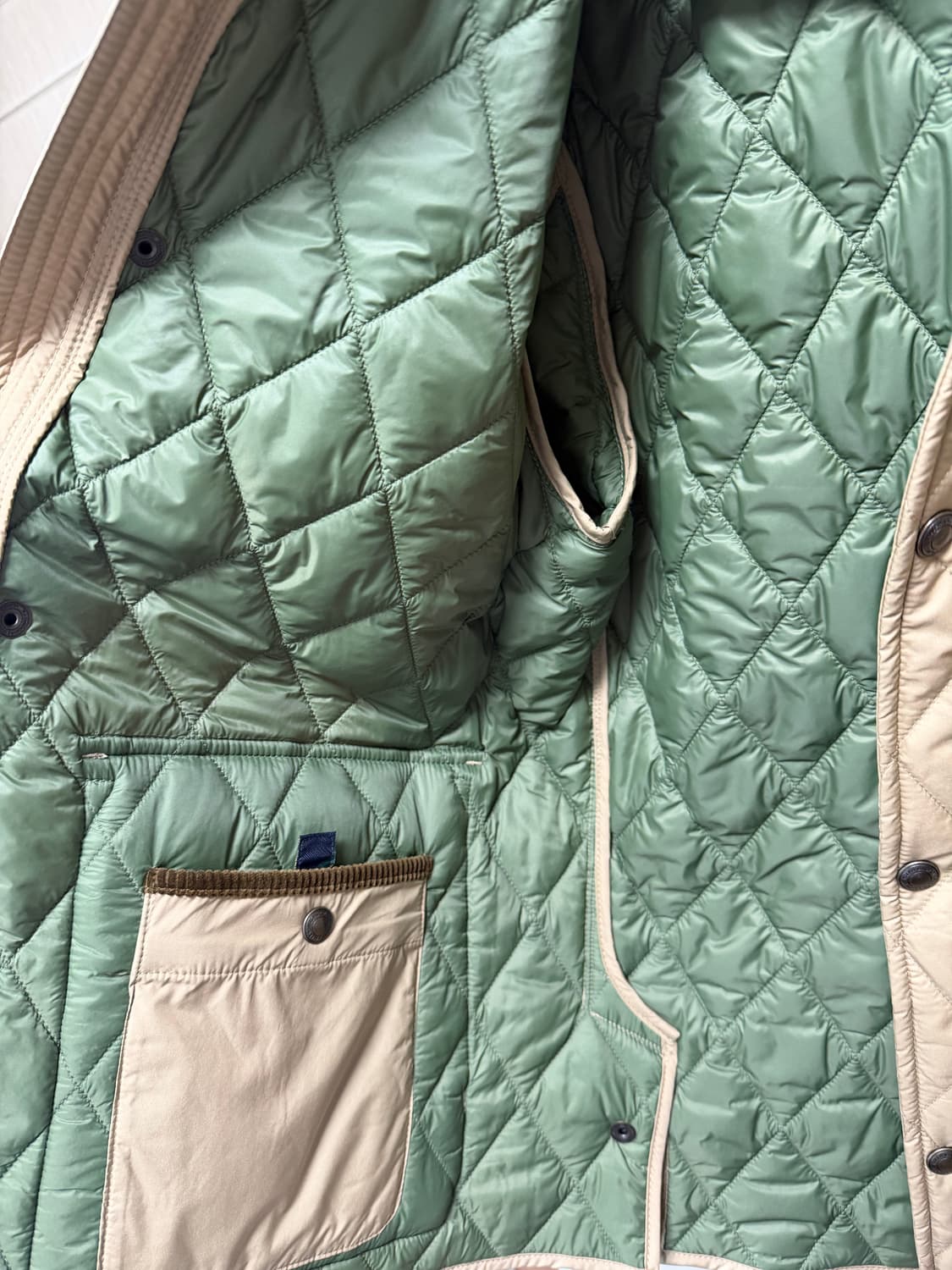 폴로 코듀로이 퀼팅패딩 상품이미지4