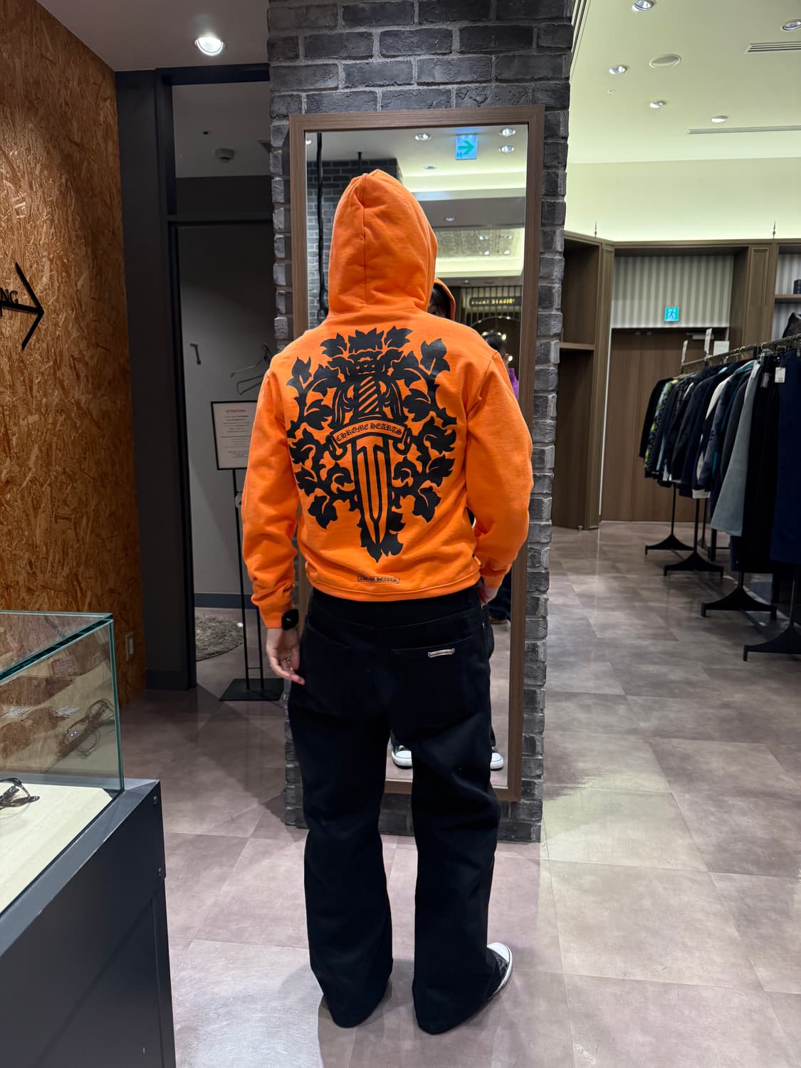 [M] 크롬하츠 바인대거 오렌지 풀오버 후드 상품이미지3