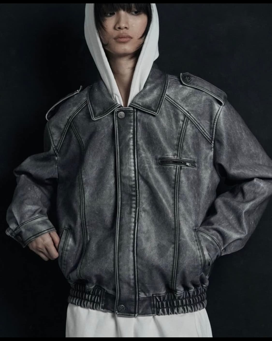 시너진 봄버자켓 그레이 상품이미지1