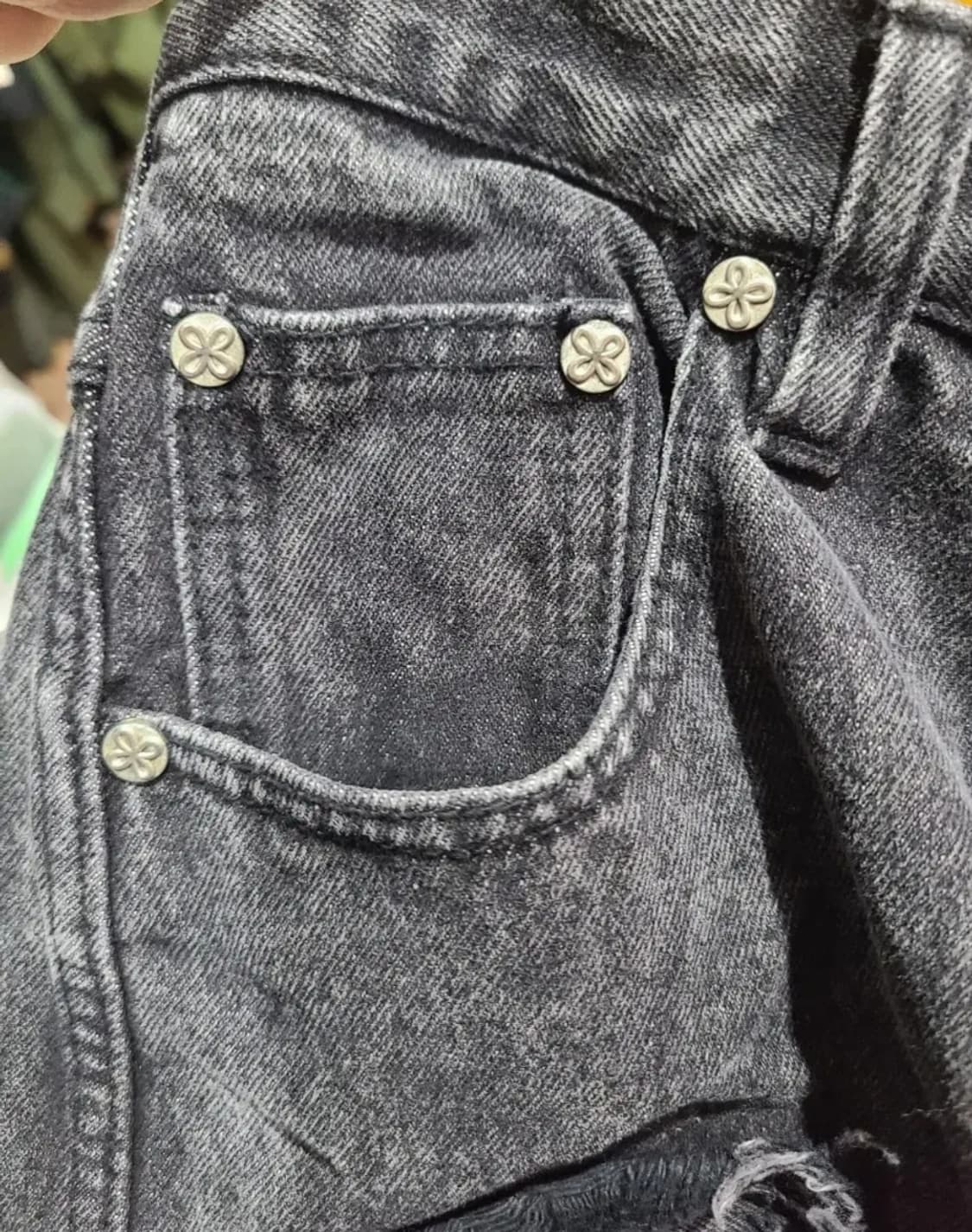 써저리 클로버 로고 패치 데님팬츠  상품이미지7