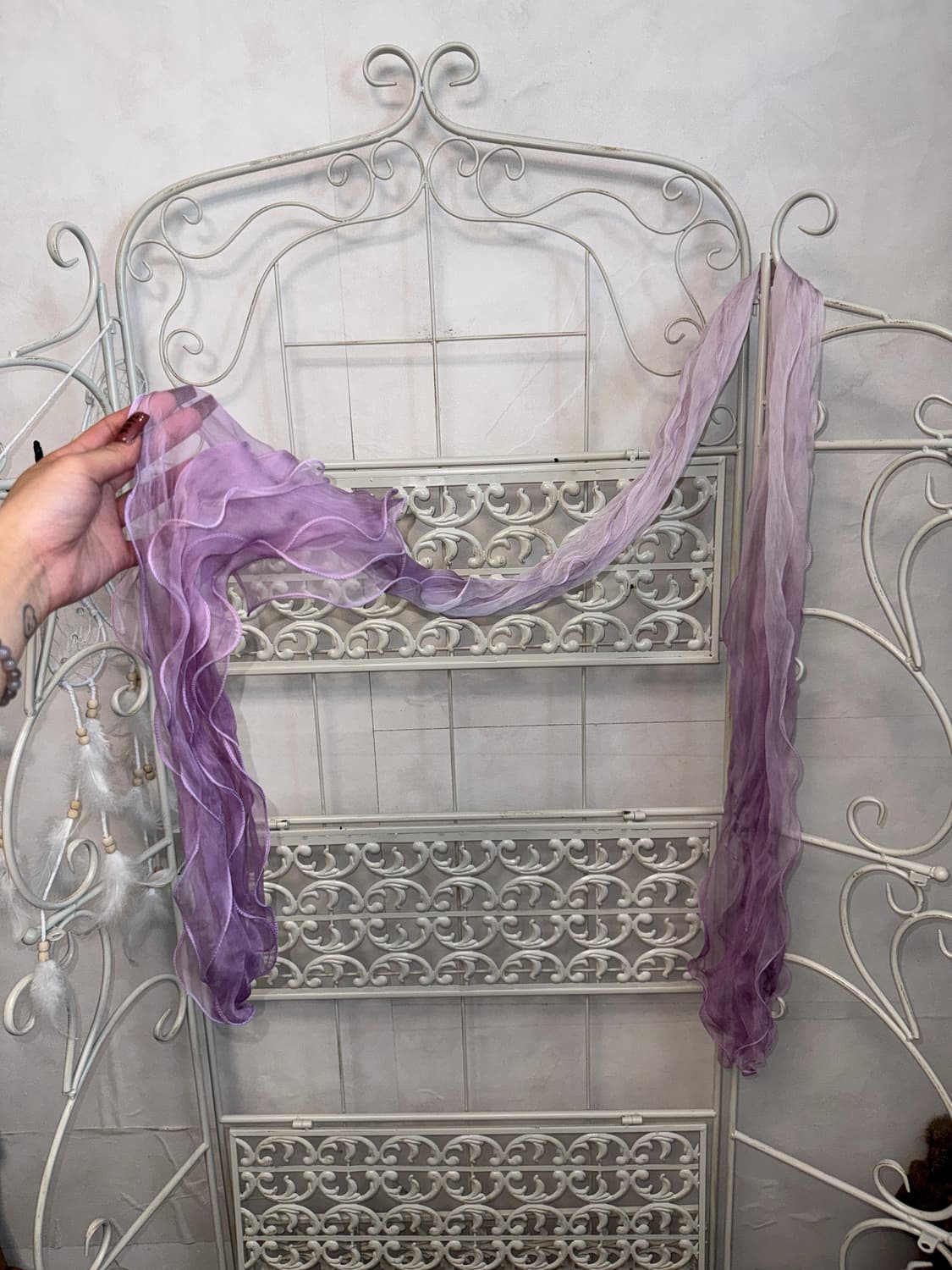 Lavender gradient ruffle scarf 상품이미지2