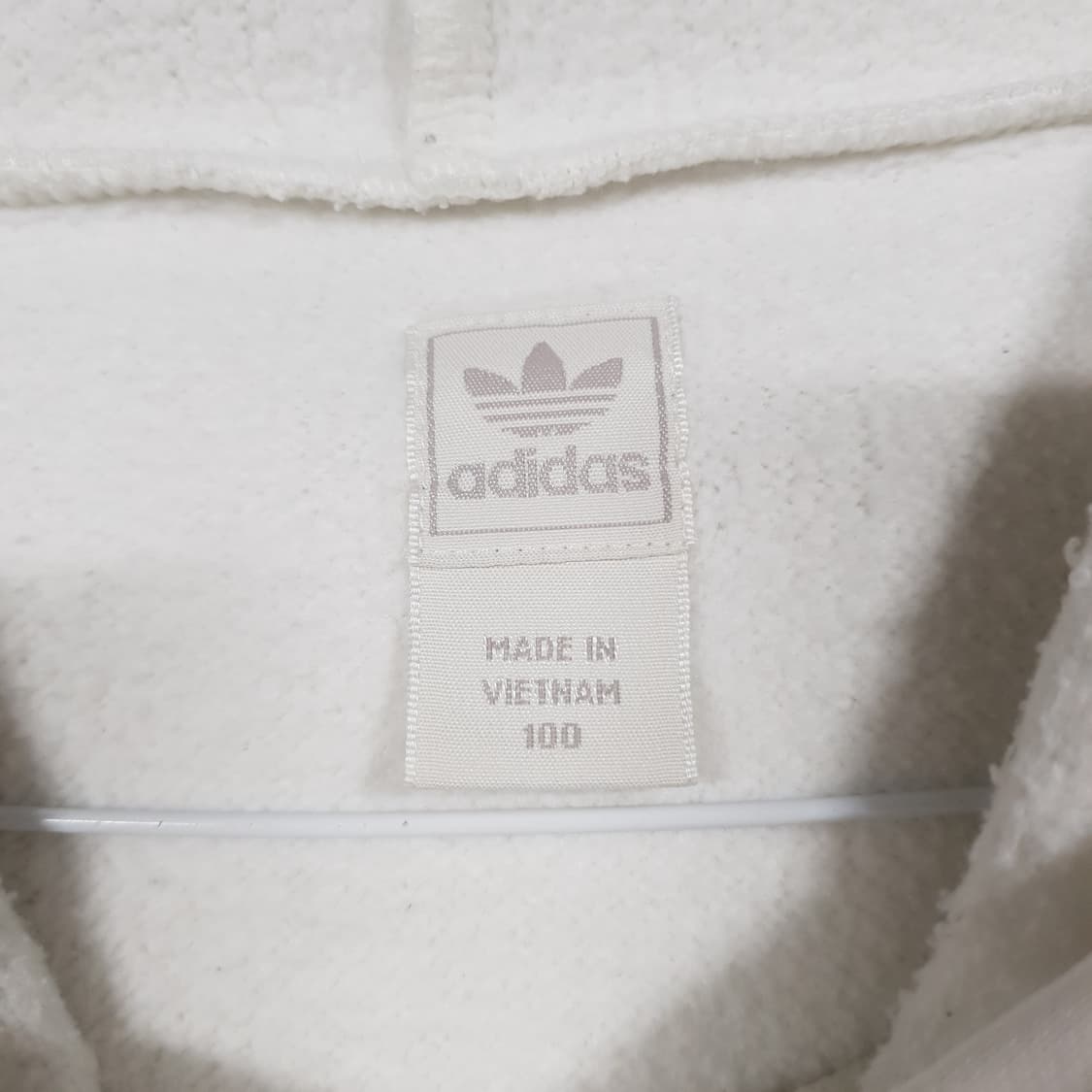 L) 아디다스 파이어버드 트레포일 빅로고 후드티 화이트 옐로우 100 상품이미지5