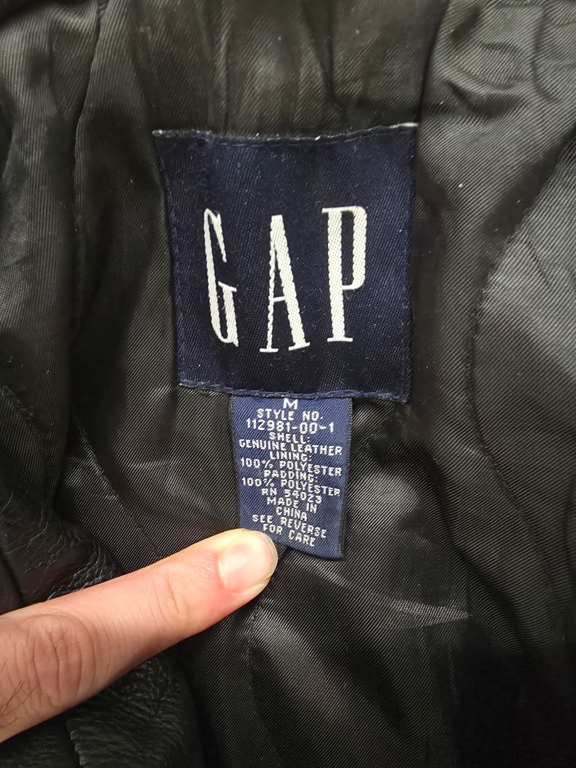 올드 갭 레더 카코트 M 상품이미지3