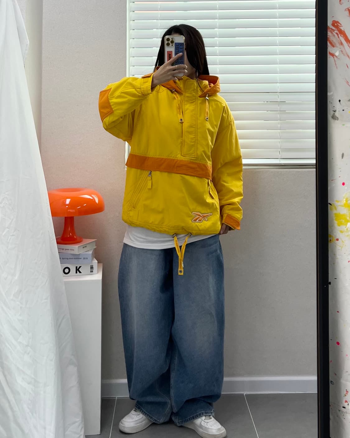 (M)90'S 리복 아노락 점퍼-M1596 상품이미지10