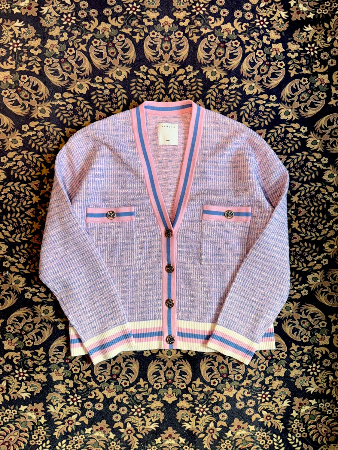 21ss 산드로 크롭 트위드 이펙트 가디건 2사이즈  상품이미지1