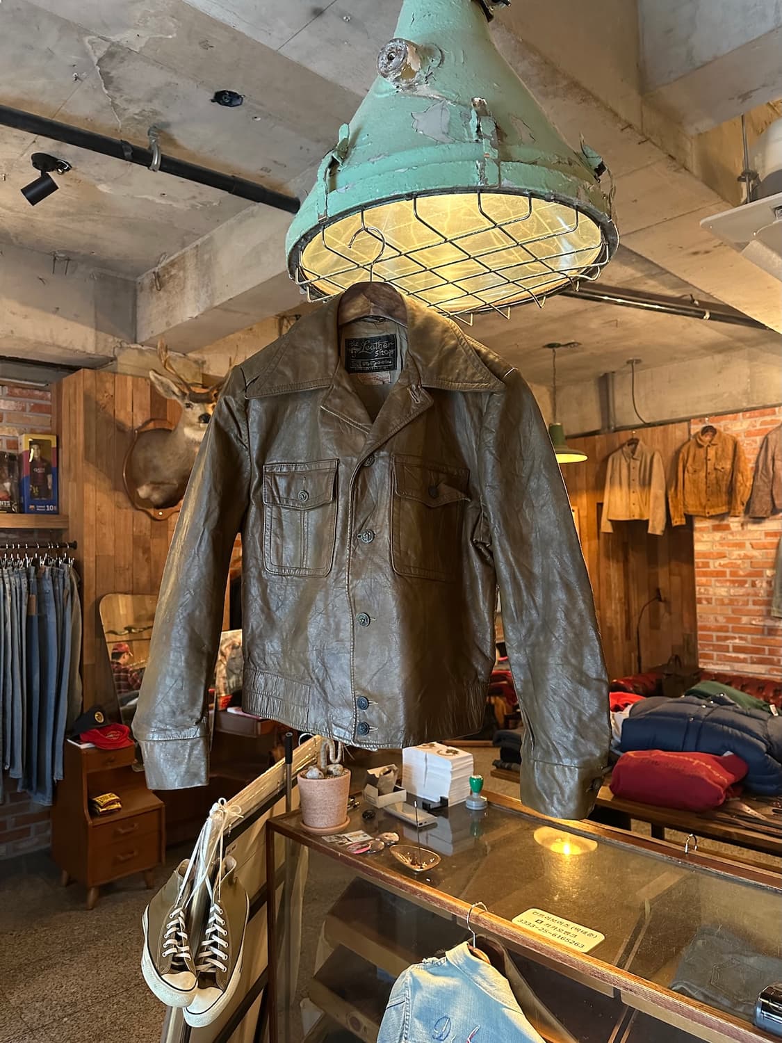 70s USA 빈티지 시어스 레더 자켓 상품이미지1