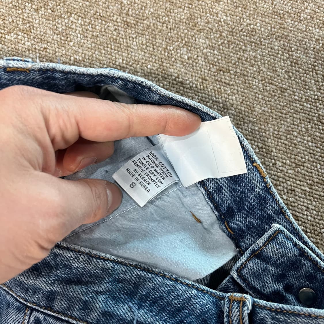  마뗑킴 커팅 루즈 디님팬츠 상품이미지7