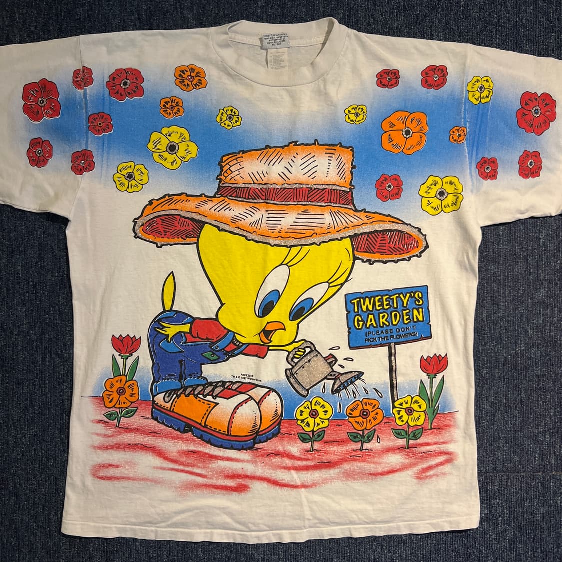 빈티지 90s Looney Tunes Tweety AOP 티셔츠 상품이미지1