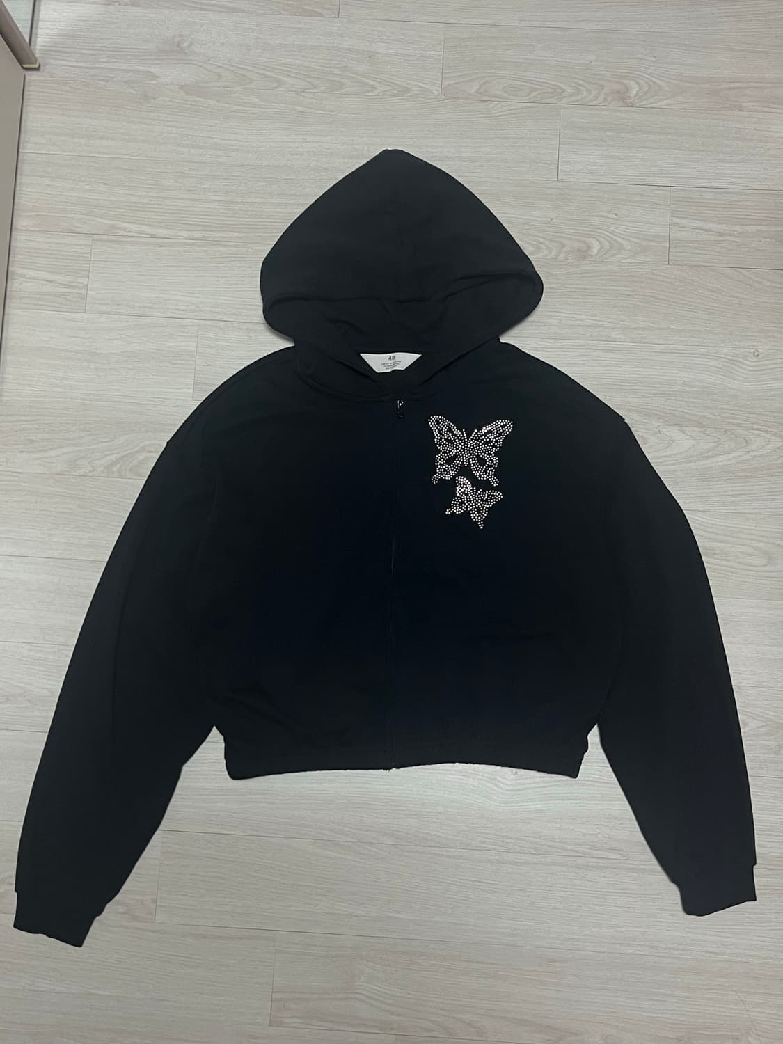 H&M 핫픽스 y2k 후드집업 블랙 상품이미지1