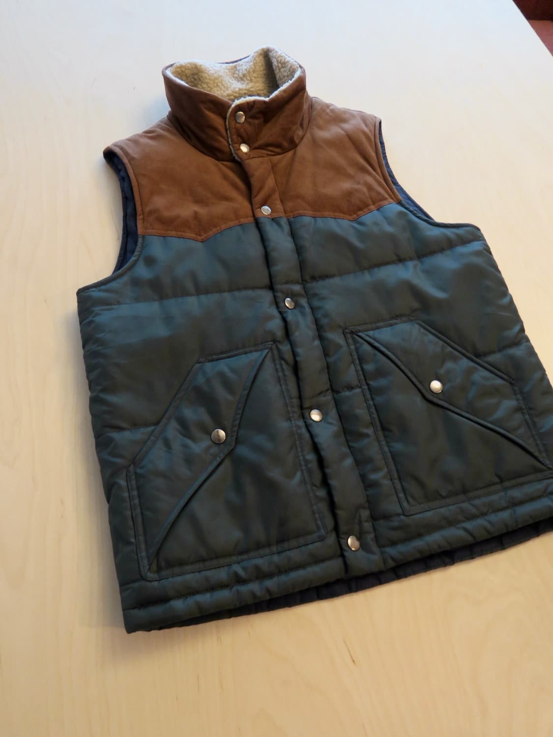 웨스턴 스타일 아메리칸 빈티지 스웨이드 패딩조끼 상품이미지3