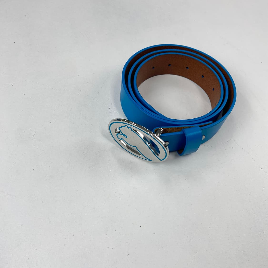 퓨마 Y2K 버클 블루 레더 벨트 상품이미지1