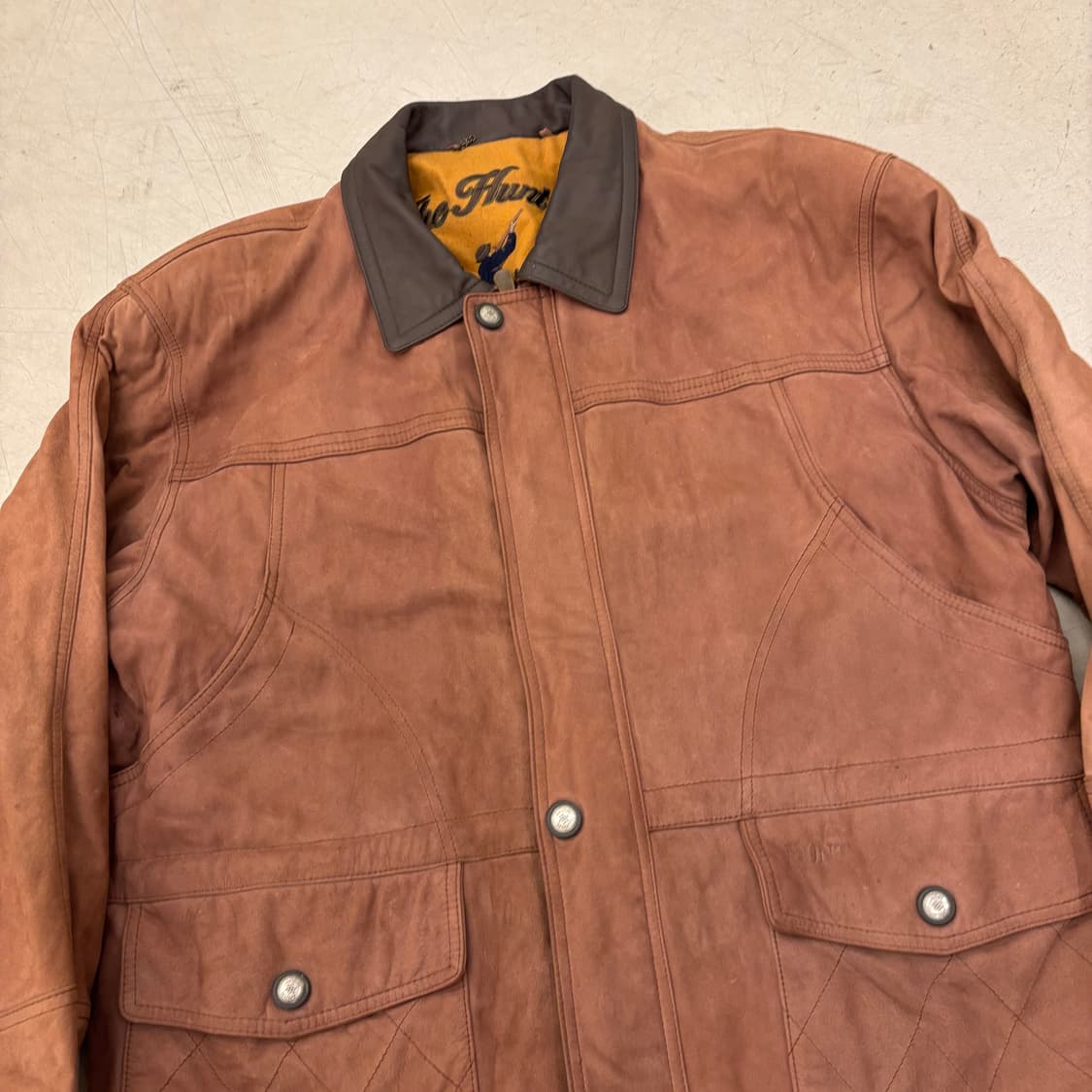 헌트 카우하이드 브라운 헌팅 자켓 상품이미지2