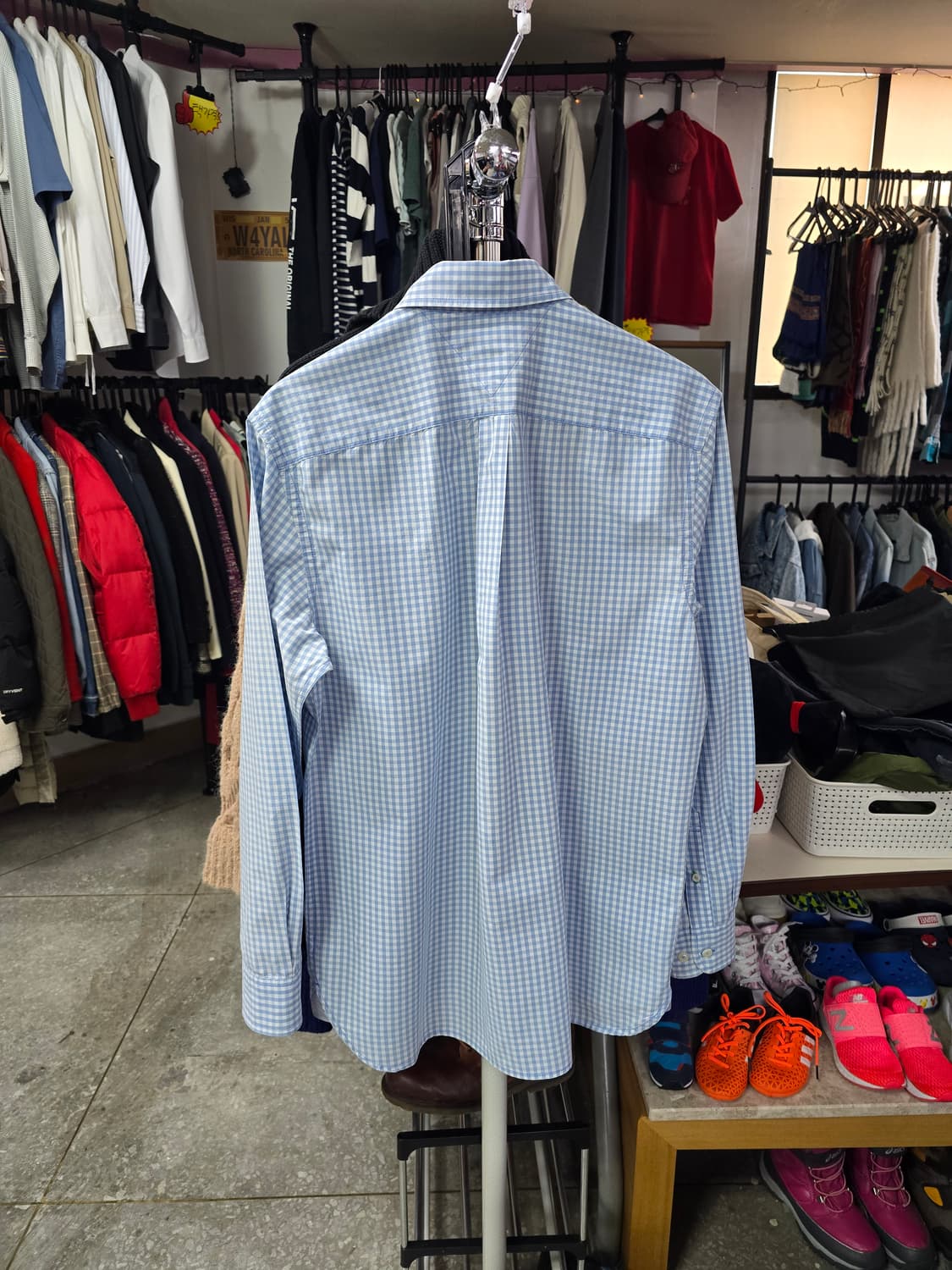 타미힐피거 하늘색 체크 셔츠 (1356) 상품이미지2