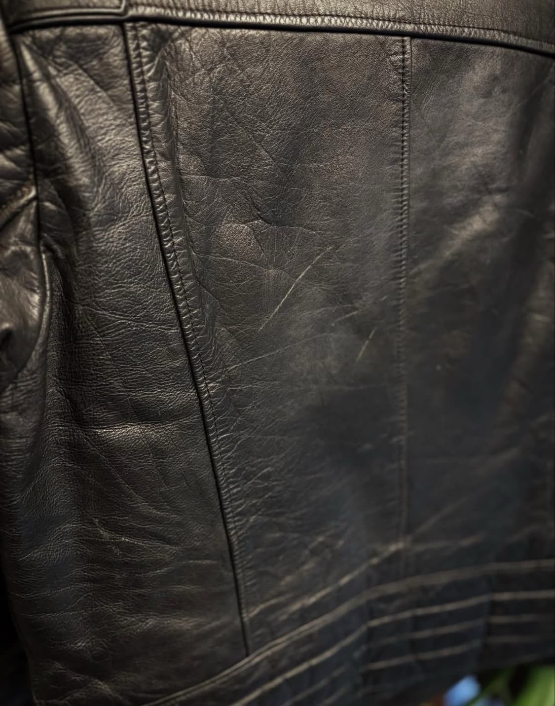 80~90년대 퀄트숄더 초반 카우스킨 라이더자켓 상품이미지9