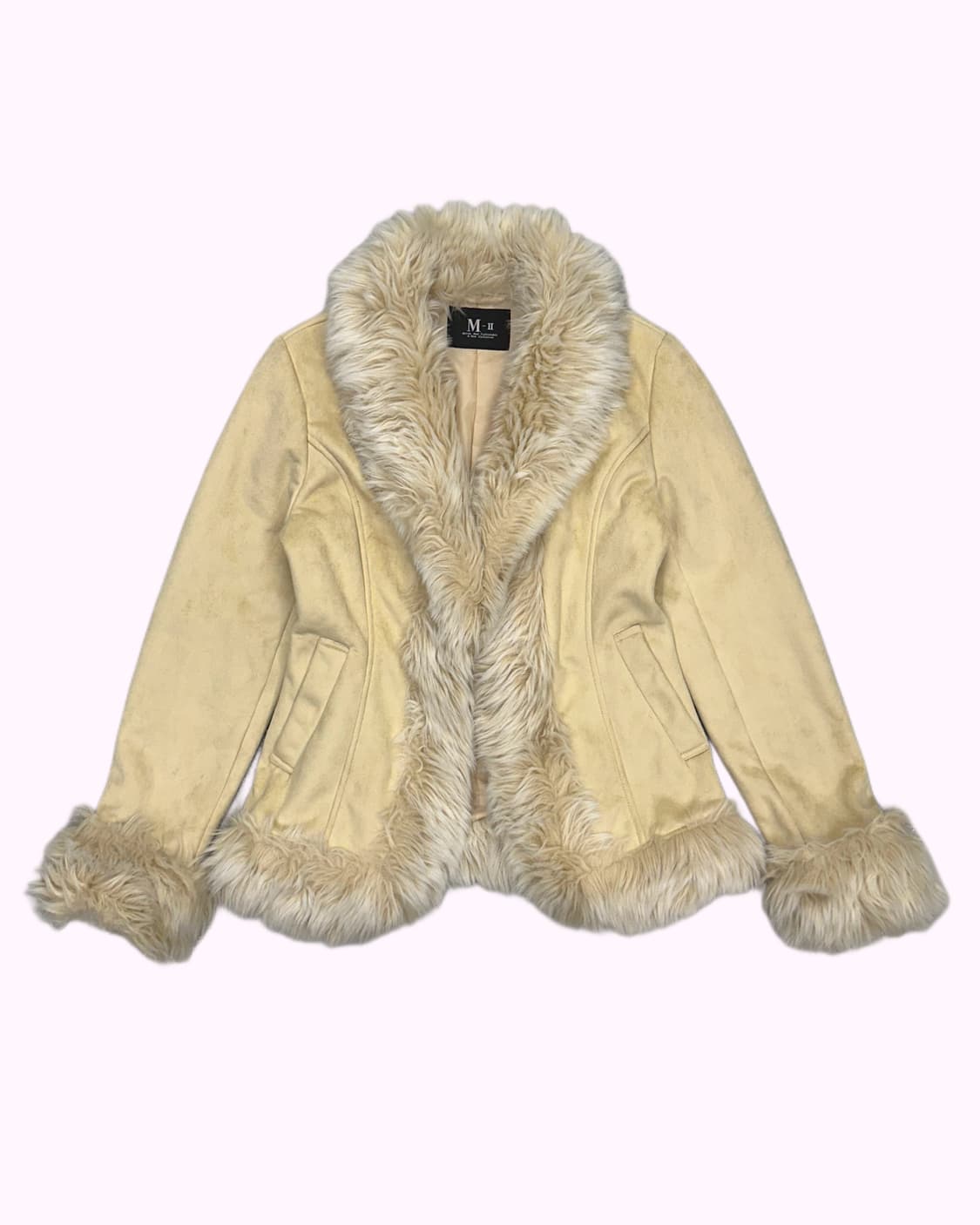 M-II beige fur shearling jacket 상품이미지1