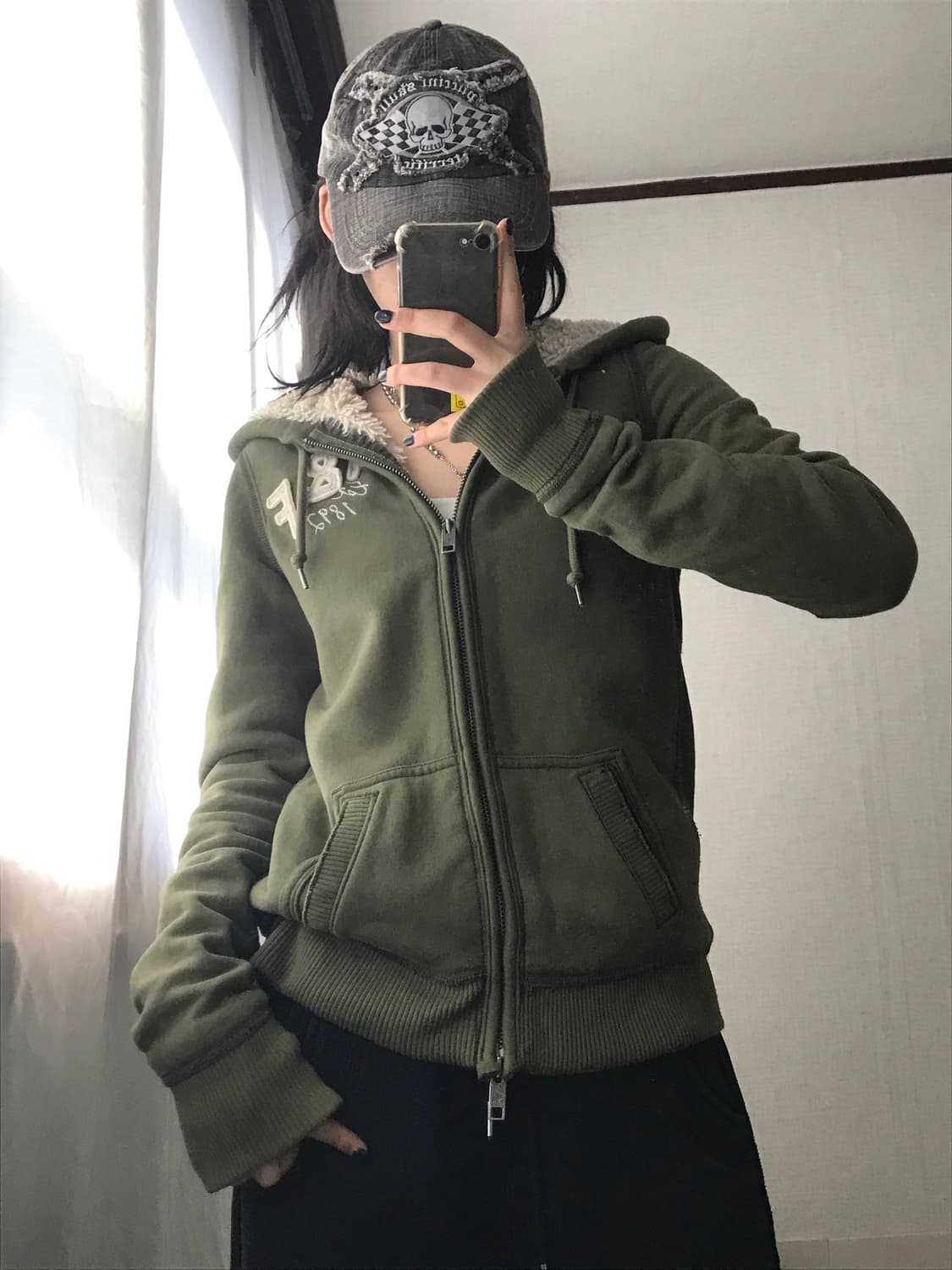 아베크롬비 카키 울프죠 투웨이 후드집업 상품이미지6