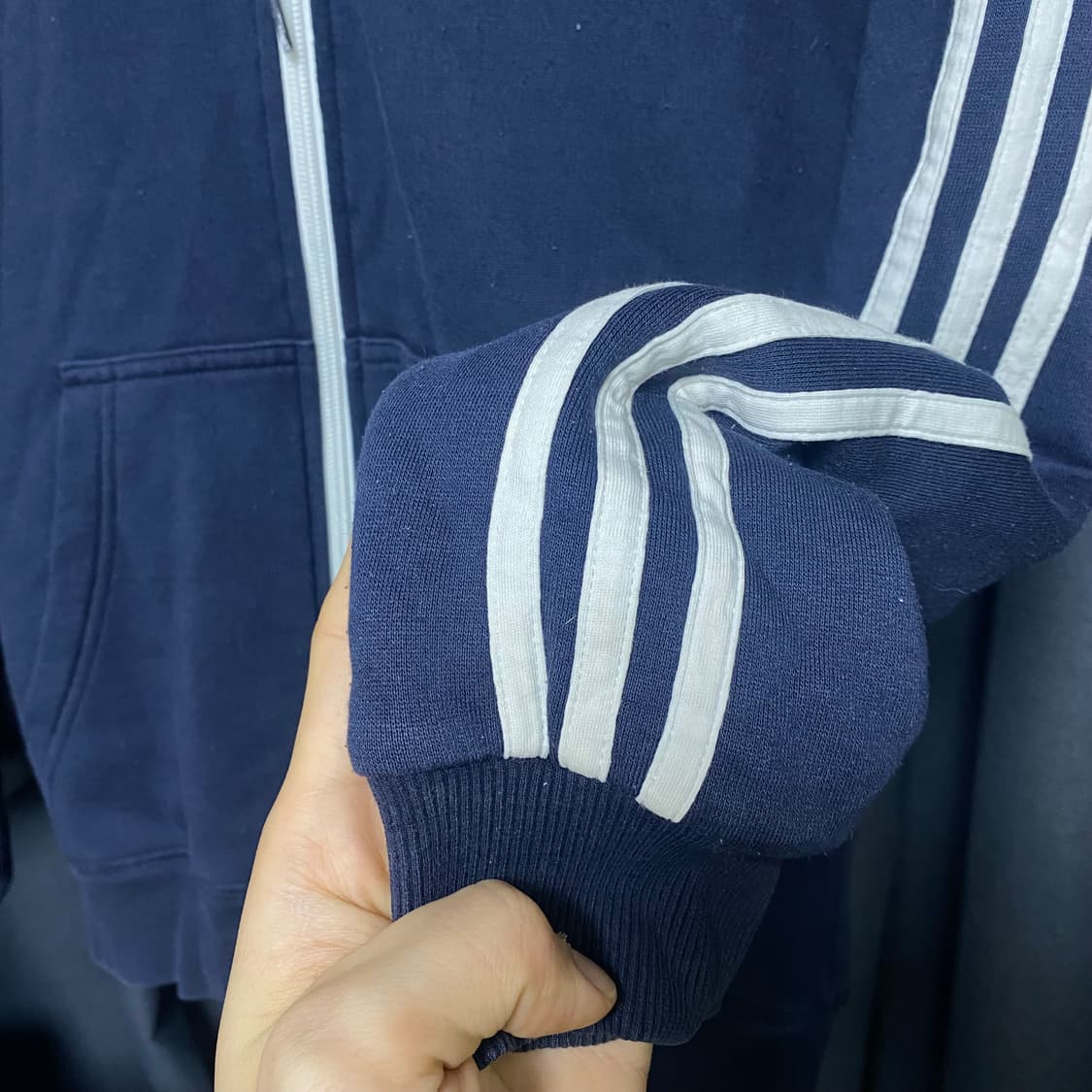 아디다스 오리지널 쉐르파 후드집업 네이비 85 상품이미지3