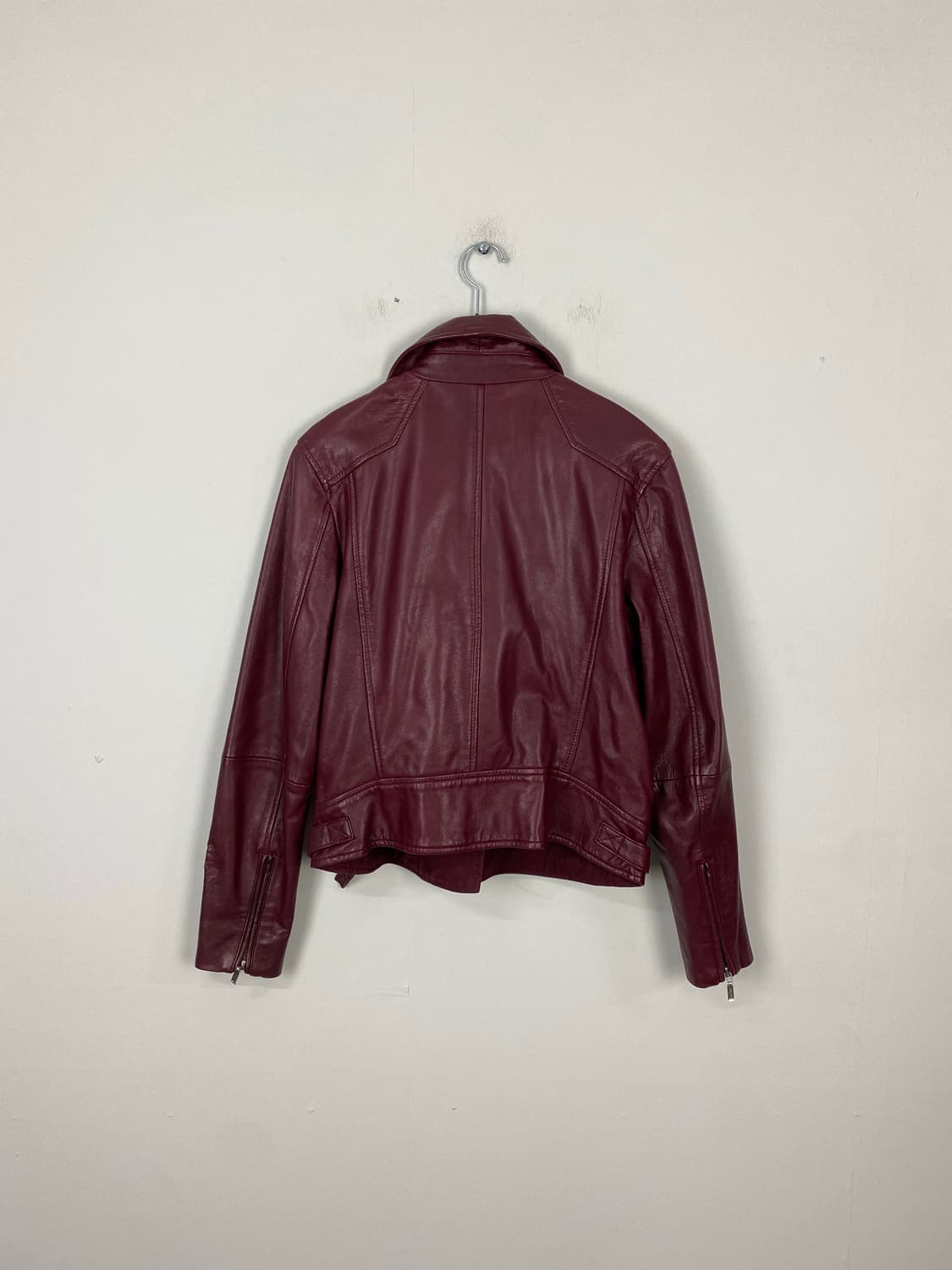 리바이스 버건디 가죽자켓 바이커 자켓 M 상품이미지3