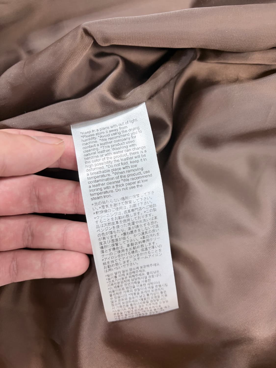 스페로네 램스킨 오벌 포켓 자켓 (브라운) 오버 가죽자켓,a2 상품이미지8