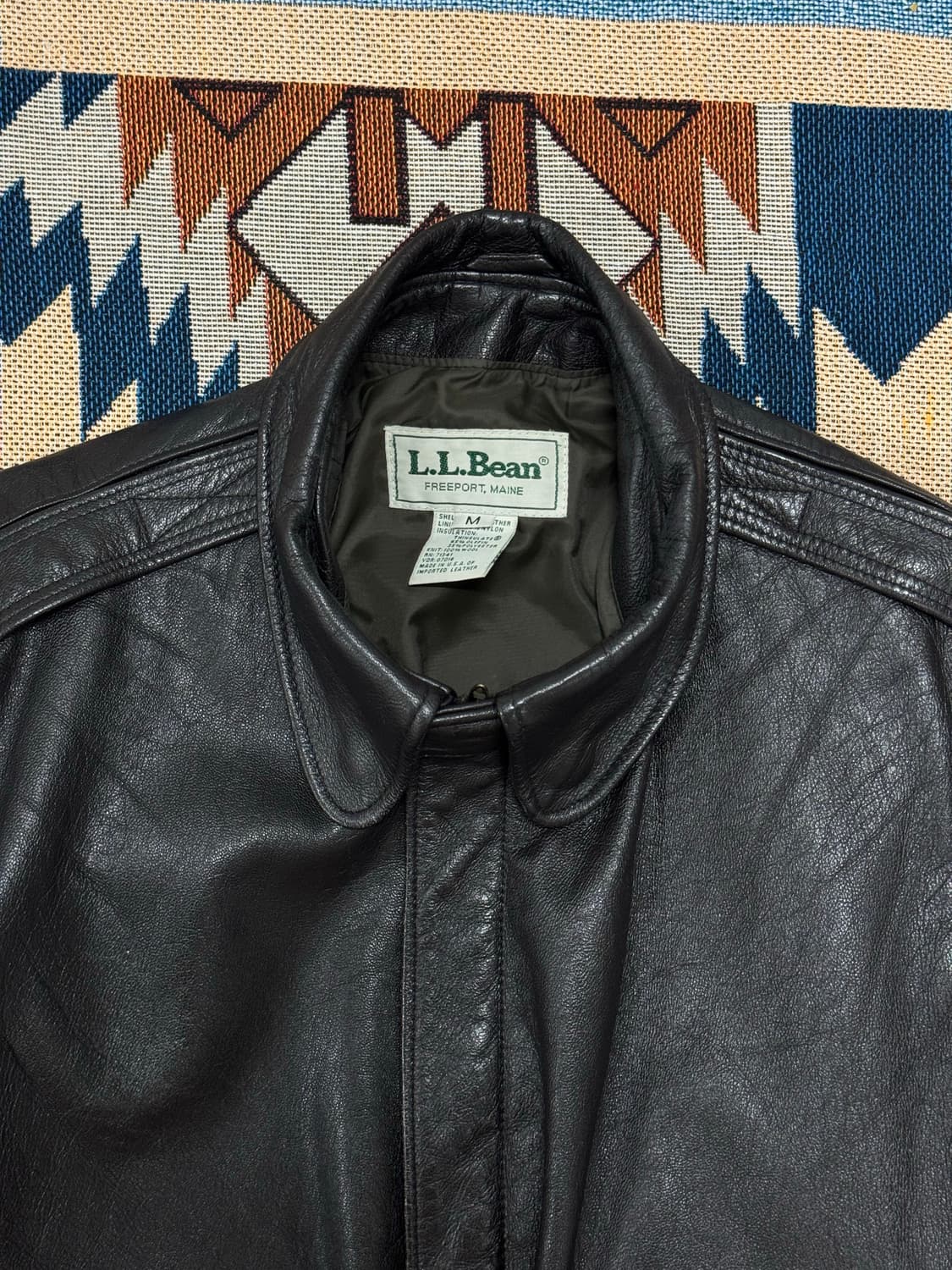80s LL Bean A-2 플라이트 레더 자켓 M 상품이미지6