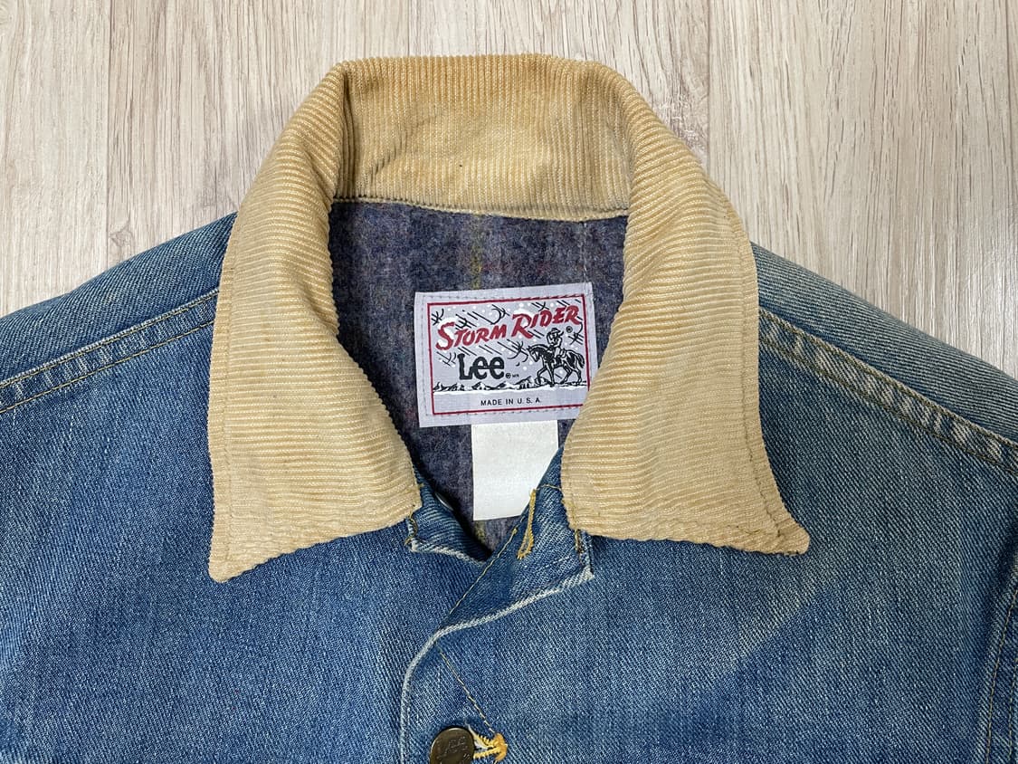 95) 70's Lee 코듀로이카라 RRL 데님자켓(미국제)LVC&폴로 상품이미지3