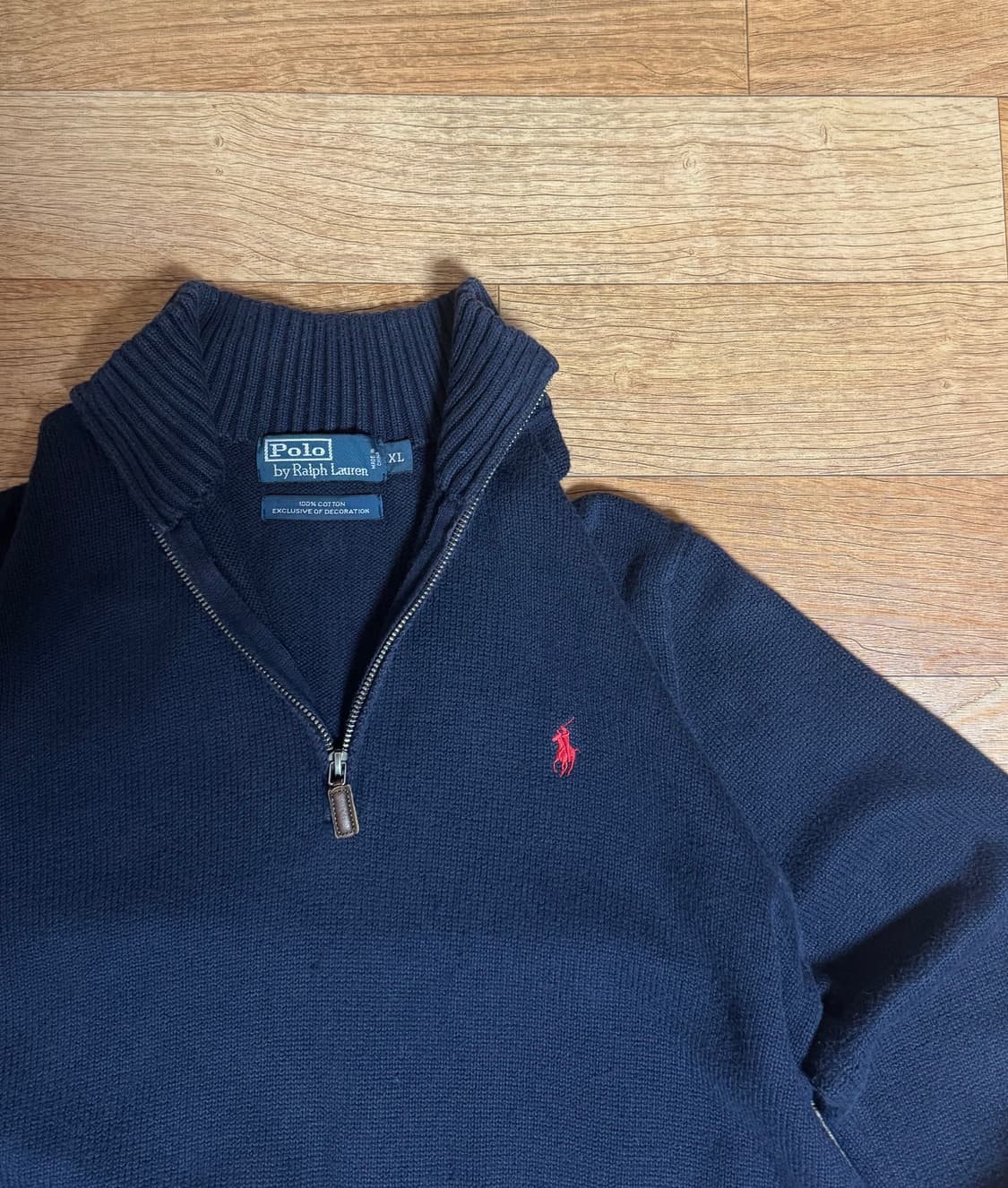 폴로  코튼 니트 반집업 상품이미지2