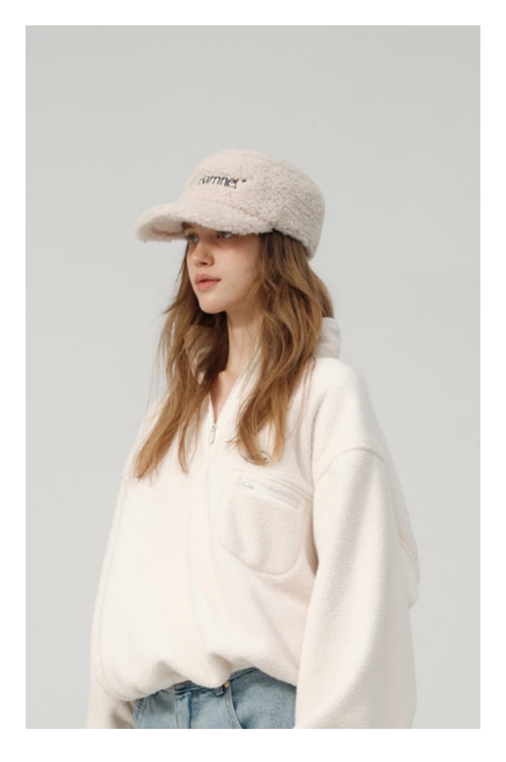 더바넷 ivory curly logo cap 상품이미지2