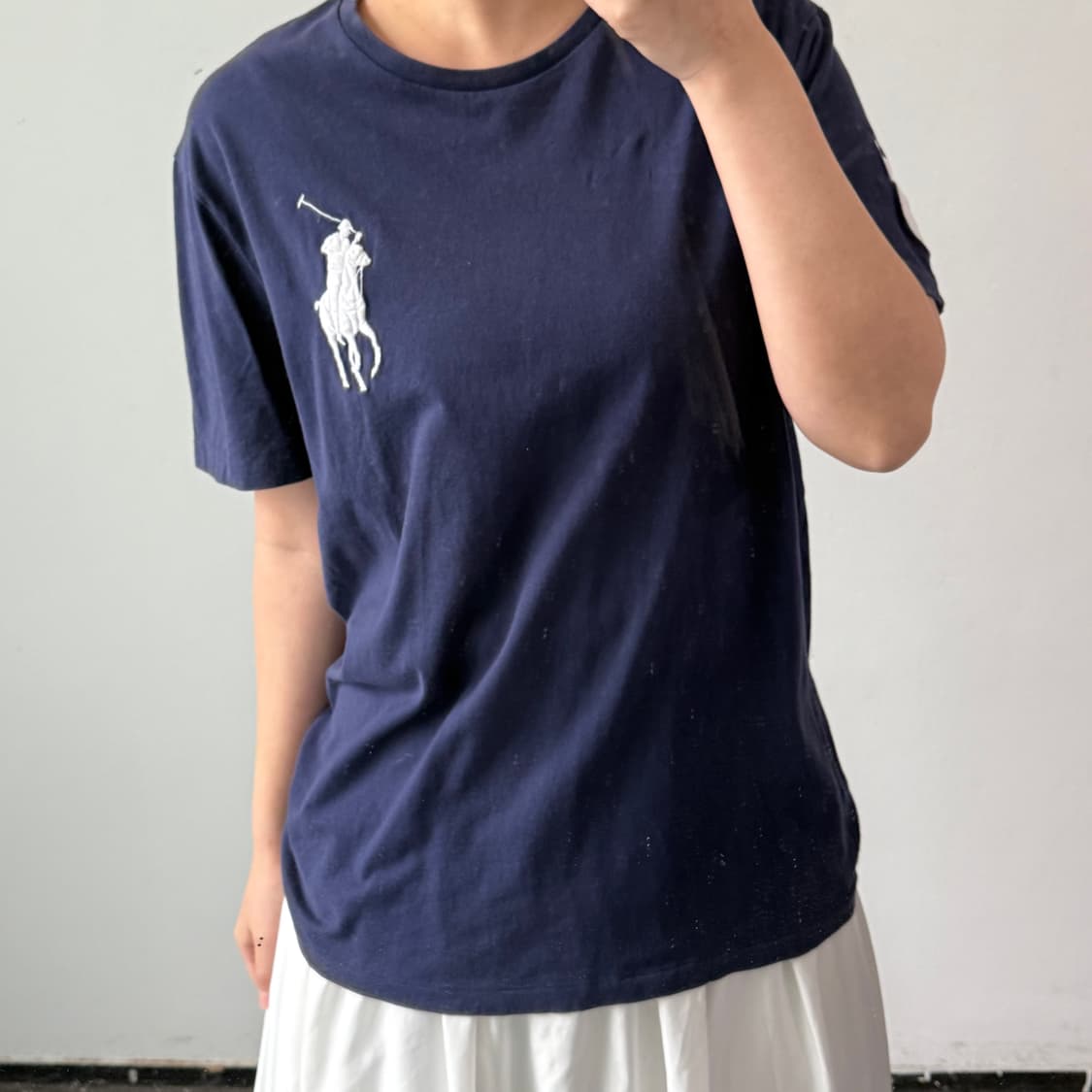 [L] 폴로 빅포니 네이비 반팔 티셔츠 상품이미지1