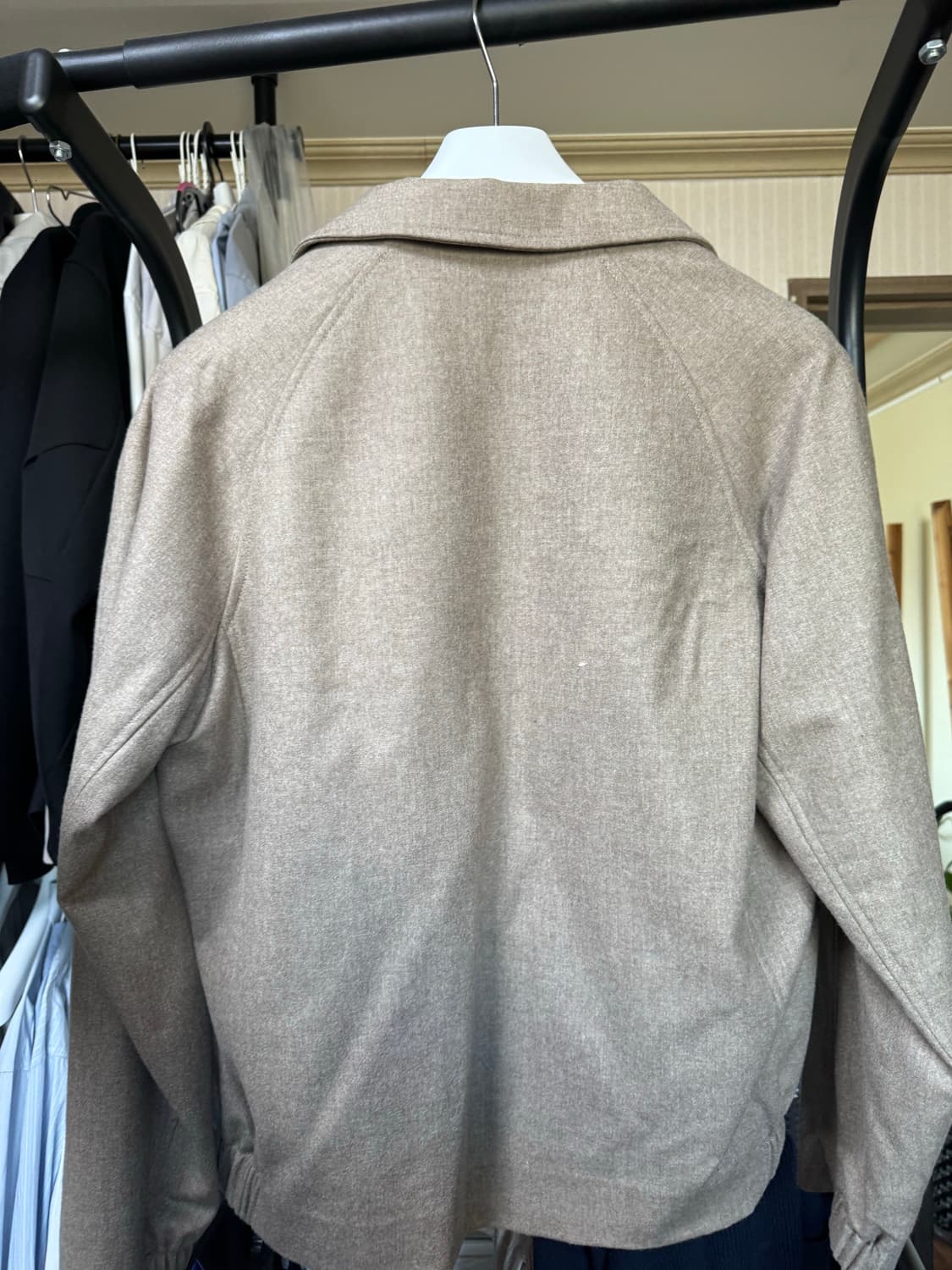 쿠어 와이드카라 자켓 멜란지베이지 S사이즈 상품이미지2