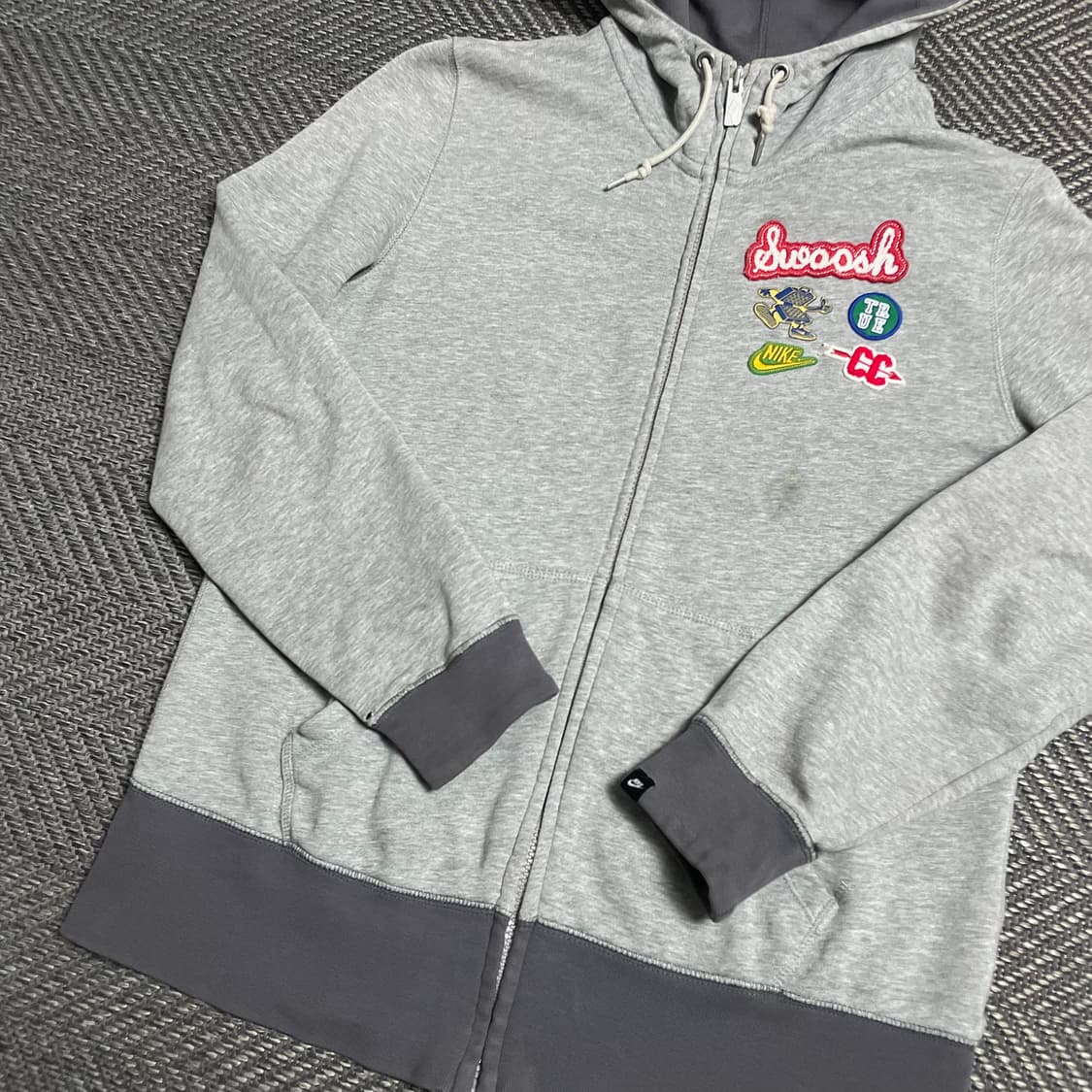 나이키 와펜 패치워크 그레이 후드집업y 5180 상품이미지4