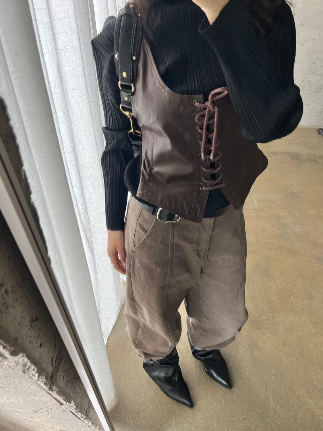 90s De Passer 천연 소가죽 베스트  상품이미지8