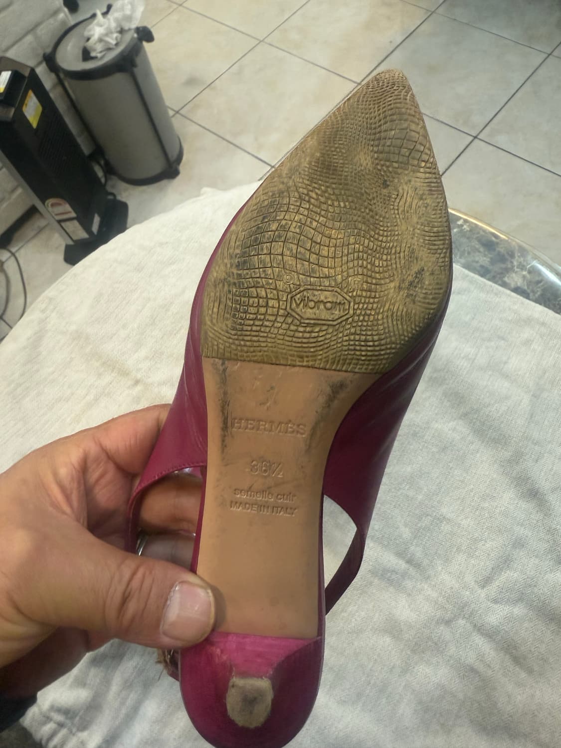36 1/2 정품 에르메스 바이올렛핑크 슬링백 팝니다 상품이미지7