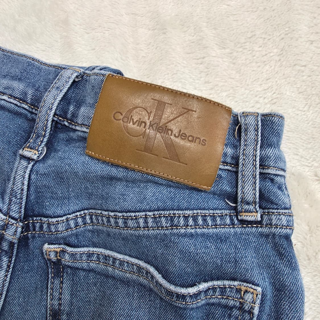 (24)여성 캘빈클라인 하이웨스트 와이드 데님 팬츠 상품이미지4