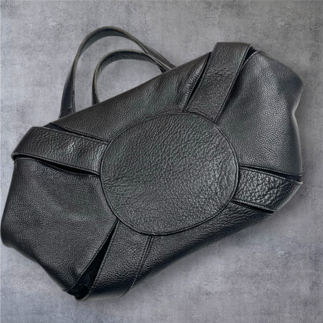 잇미샤 it MICHAA 블랙 빈티지 레더 토트백 상품이미지6