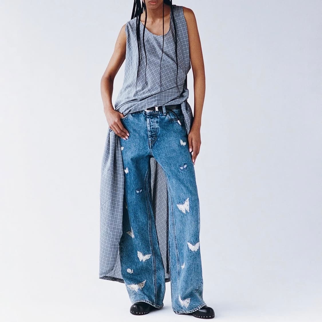 아워 레가시25SS (W)트래블 컷 인디고 버터플라이 상품이미지1