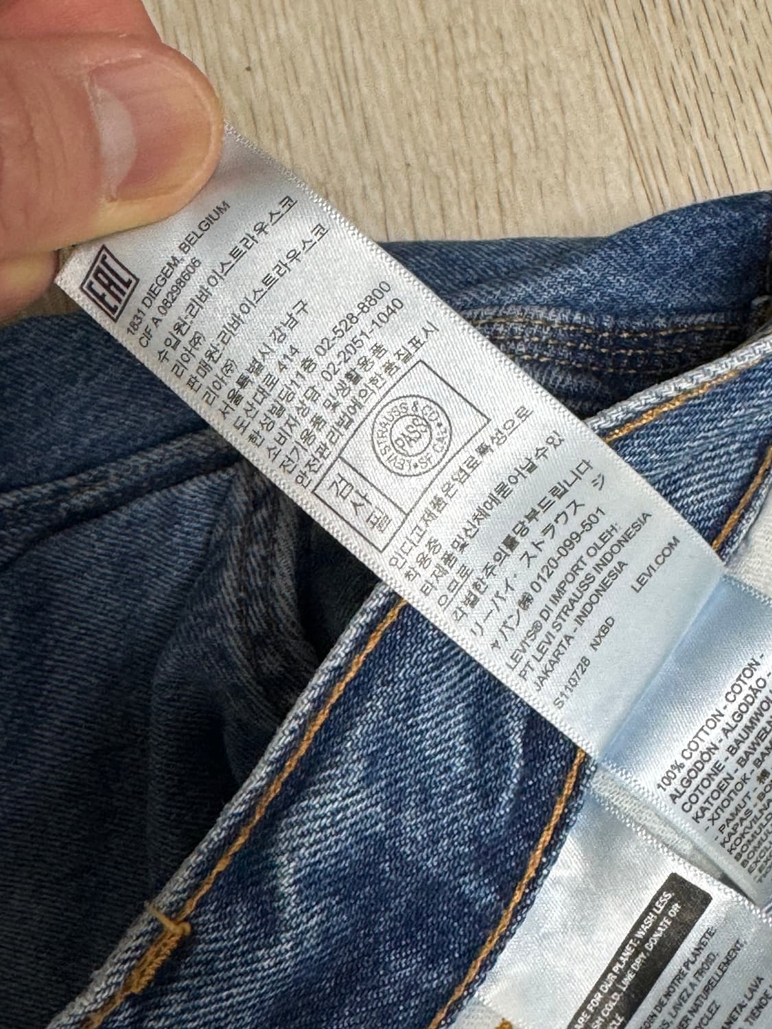 리바이스 568 루즈스트레이트더블니 33사이즈 상품이미지4