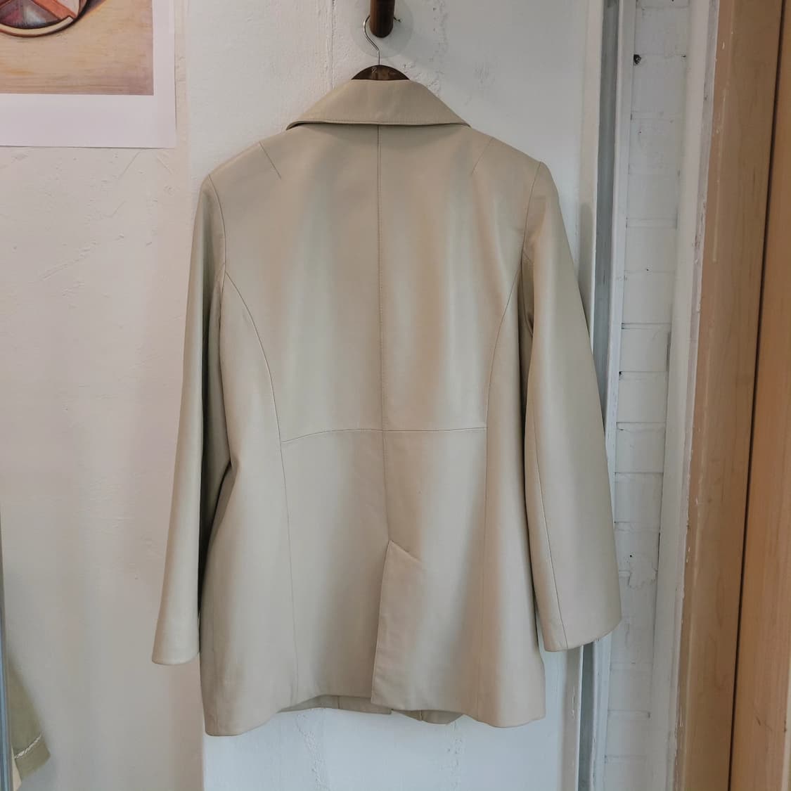 Redingote 크림아이보리 양가죽 자켓 상품이미지5