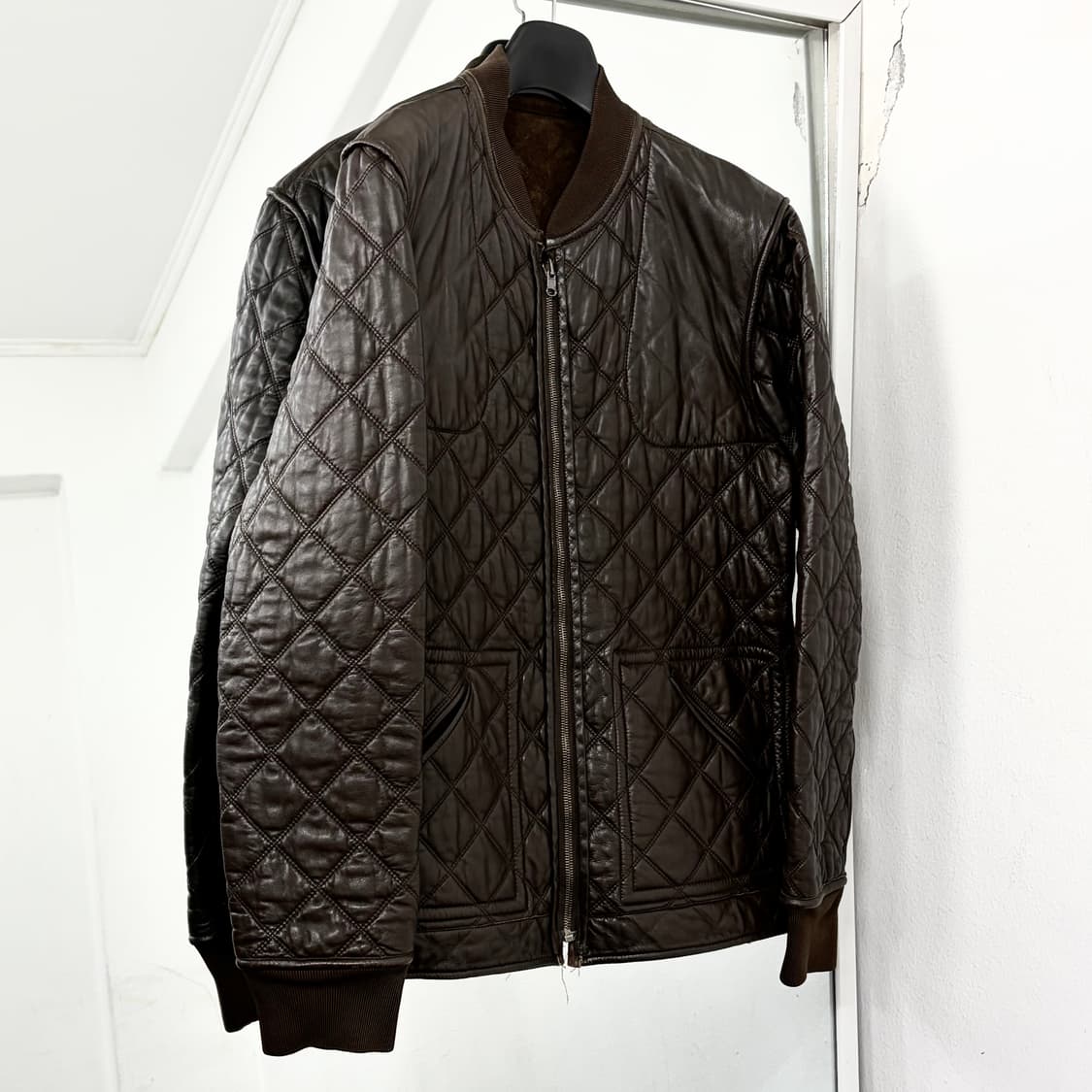 구찌 아카이브 리버시블 천연가죽 퀼티드 자켓 상품이미지6