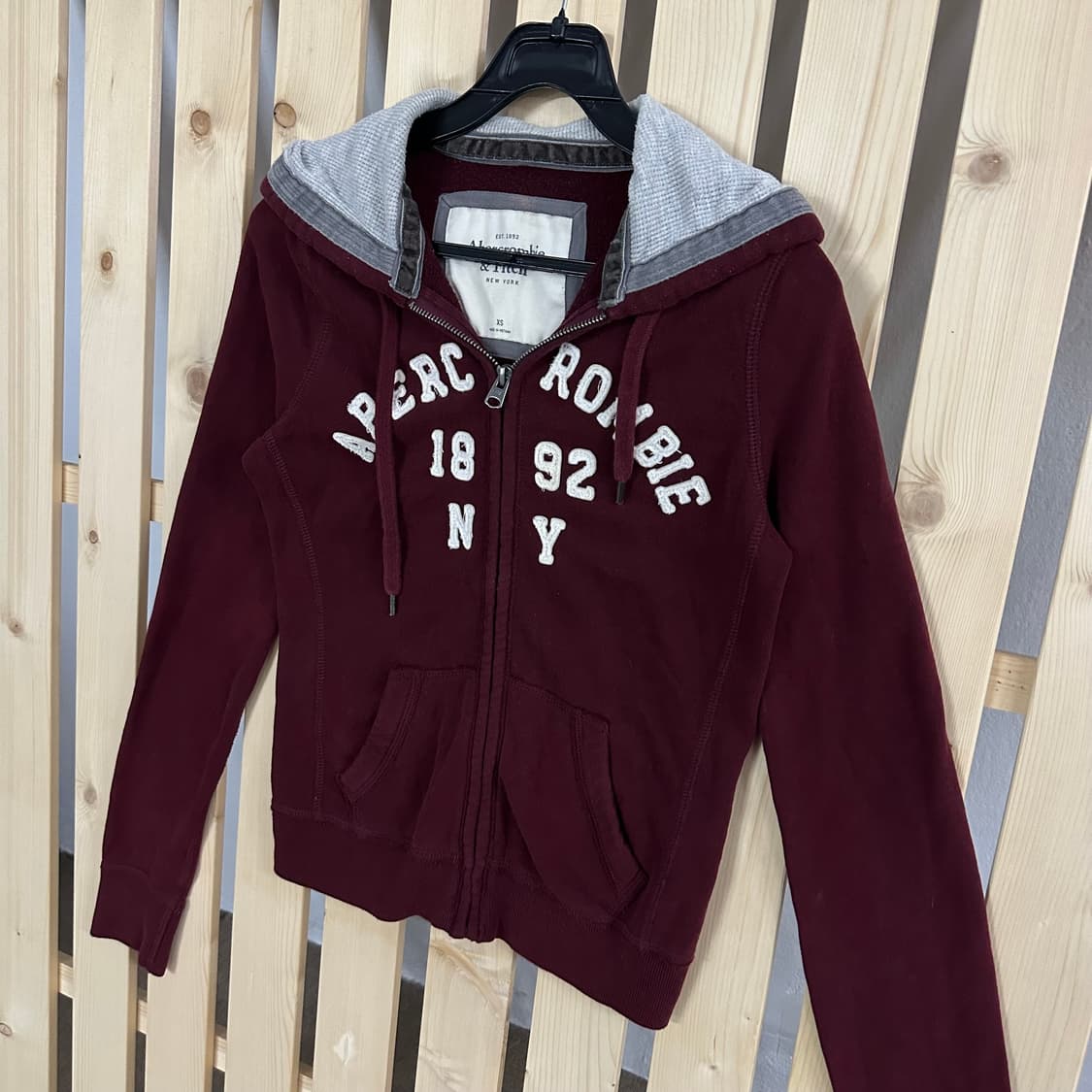 (XS) 아베크롬비 버건디 후드집업 상품이미지2