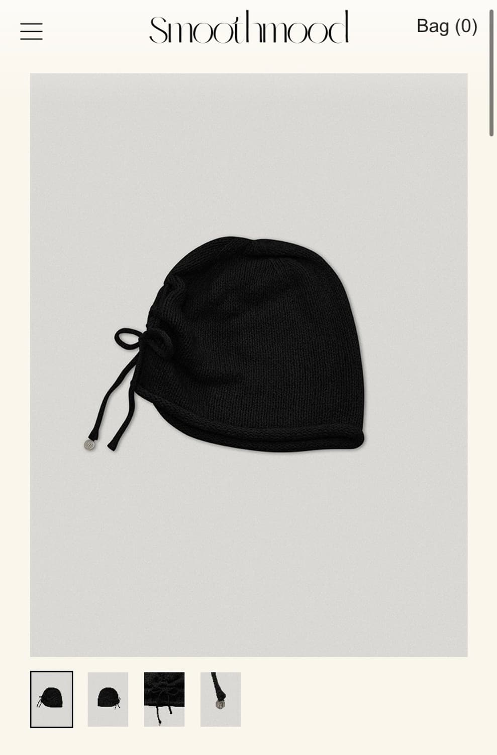 스무드무드 Pollu Wholegarment Knit Hat Black 상품이미지1