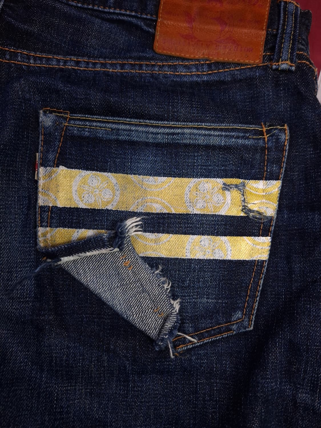 오리지날 모모타로진 버튼플라이 셀비지 데님팬츠 상품이미지4