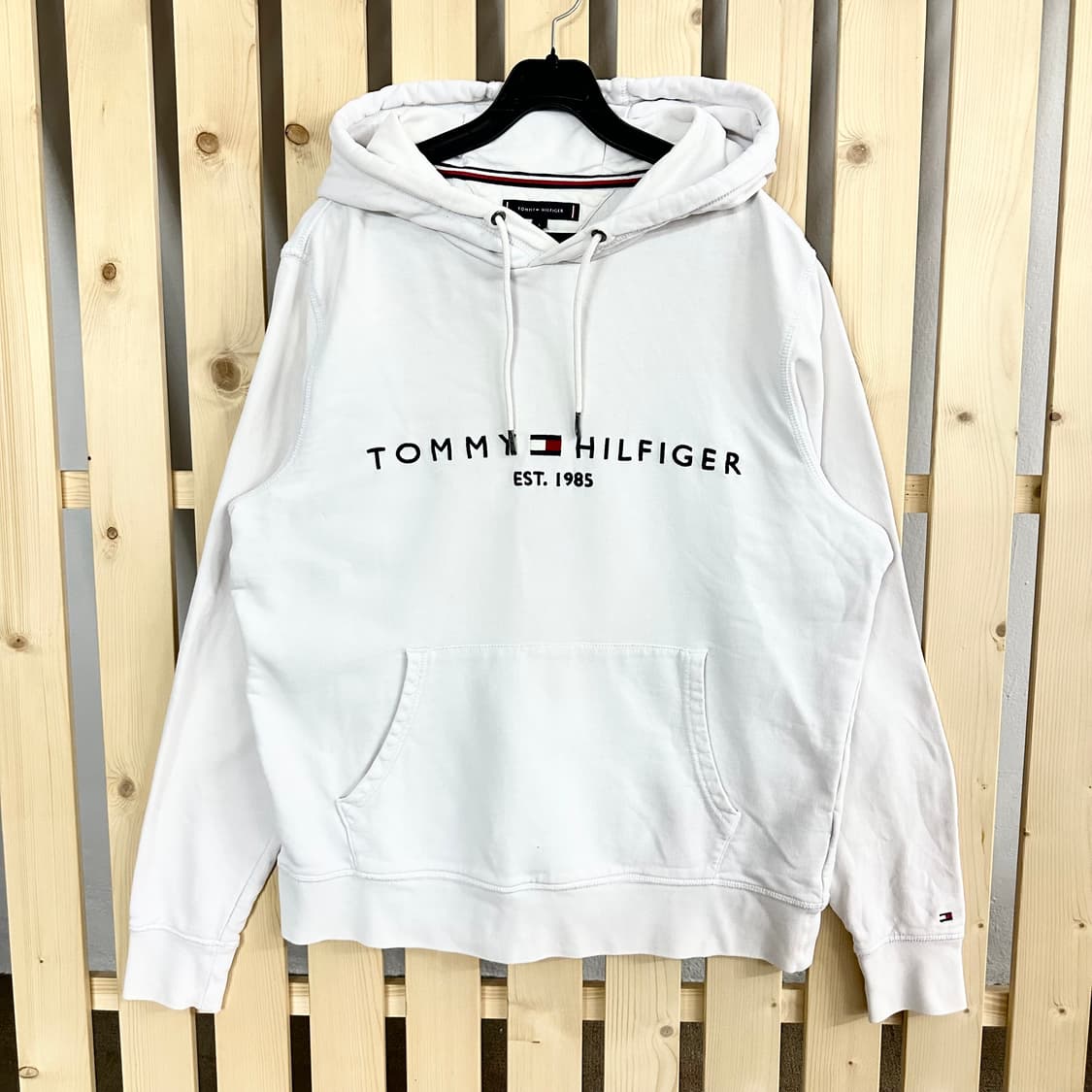 (L) 타미힐피거 화이트 후드티 상품이미지1